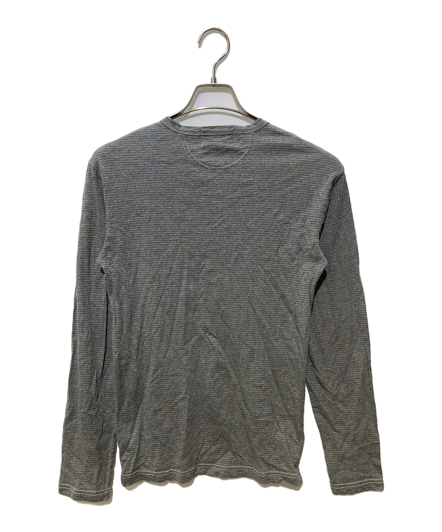 RRL ダブルアールエル ヘンリーネック Tシャツ グレー 中古・古着通販】RRL (ダブルアールエル) ヘンリーネックカットソー