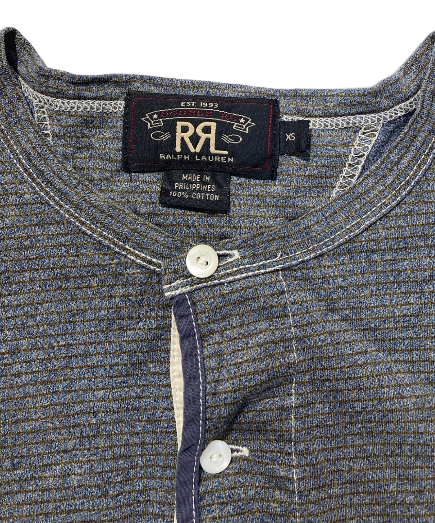 中古・古着通販】RRL (ダブルアールエル) ヘンリーネックカットソー