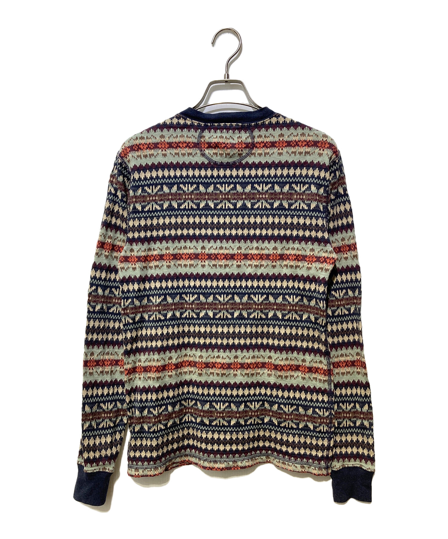 中古・古着通販】RRL (ダブルアールエル) ジャカードヘンリーネック