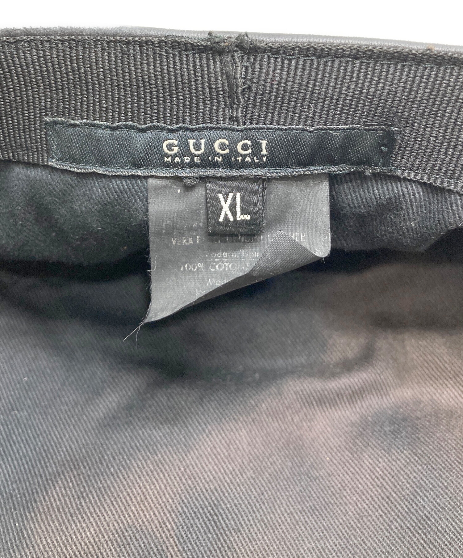 中古・古着通販】GUCCI (グッチ) GGキャンバスハンチング ブラック