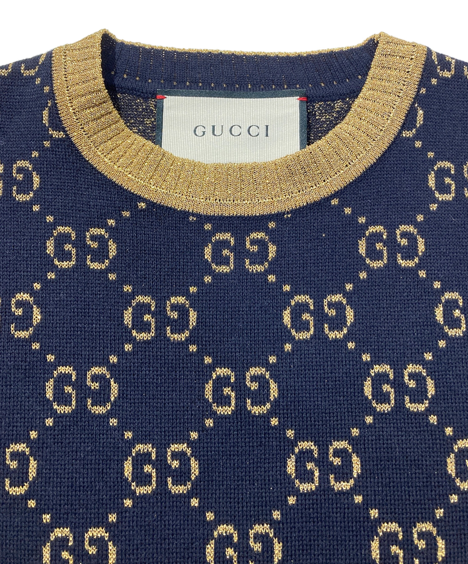 中古・古着通販】GUCCI (グッチ) GGコットンラメファブリックトップス