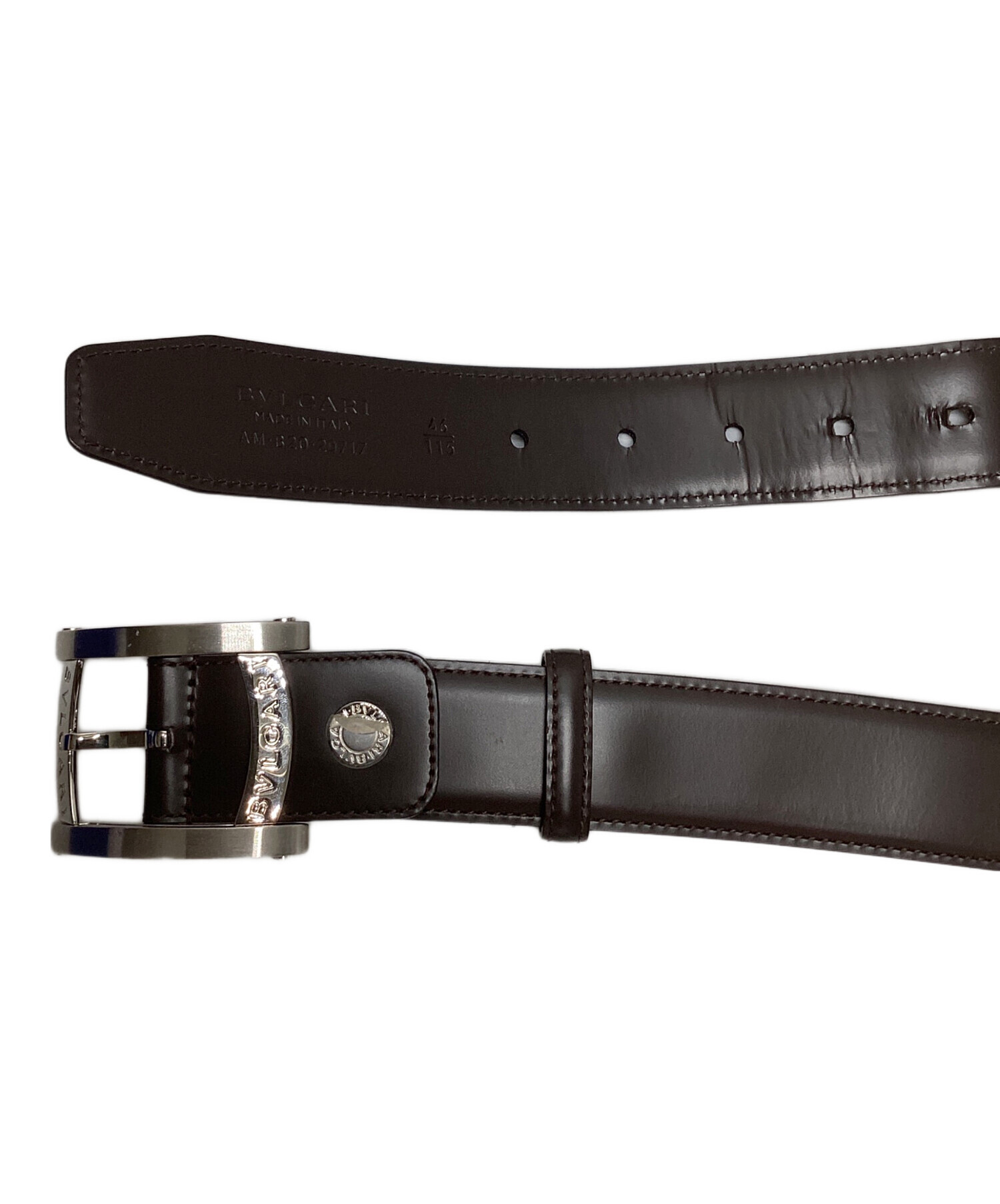中古・古着通販】BVLGARI (ブルガリ) レザーベルト ブラウン｜ブランド