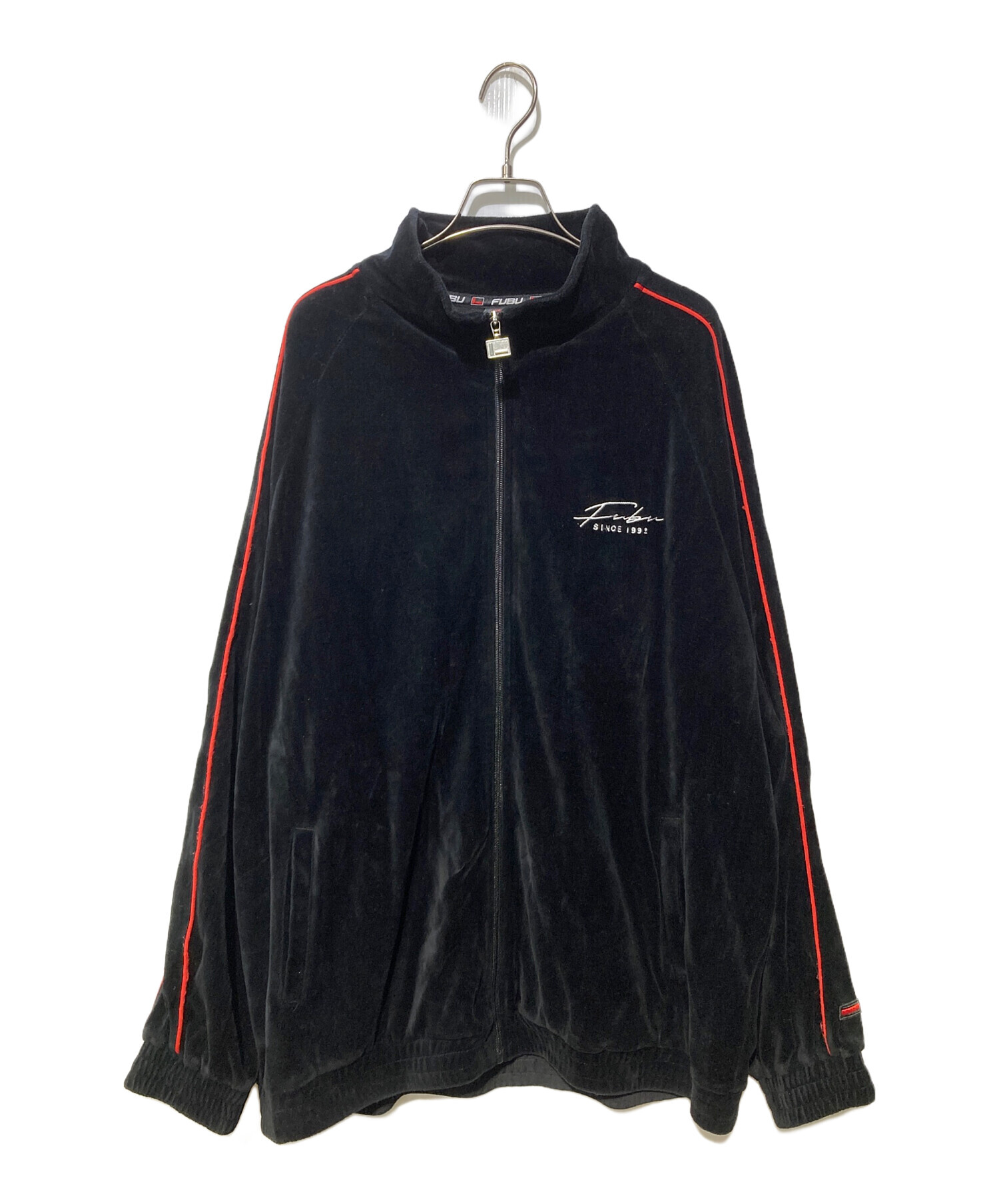 FUBU 黒 ベロア トラックジャケット セットアップ サイズM相当 FUBU