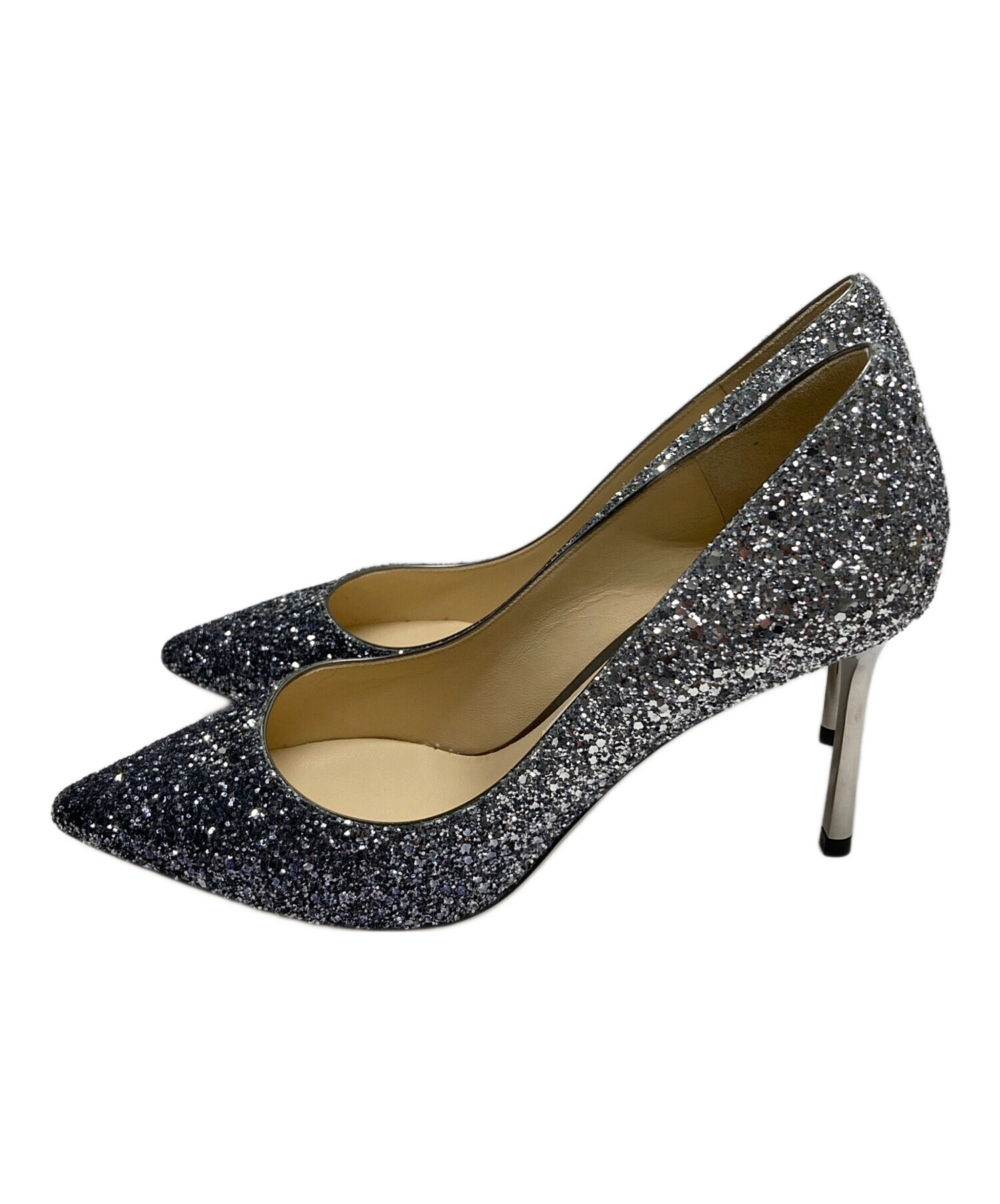 中古・古着通販】JIMMY CHOO (ジミーチュウ) グリッターハイヒール