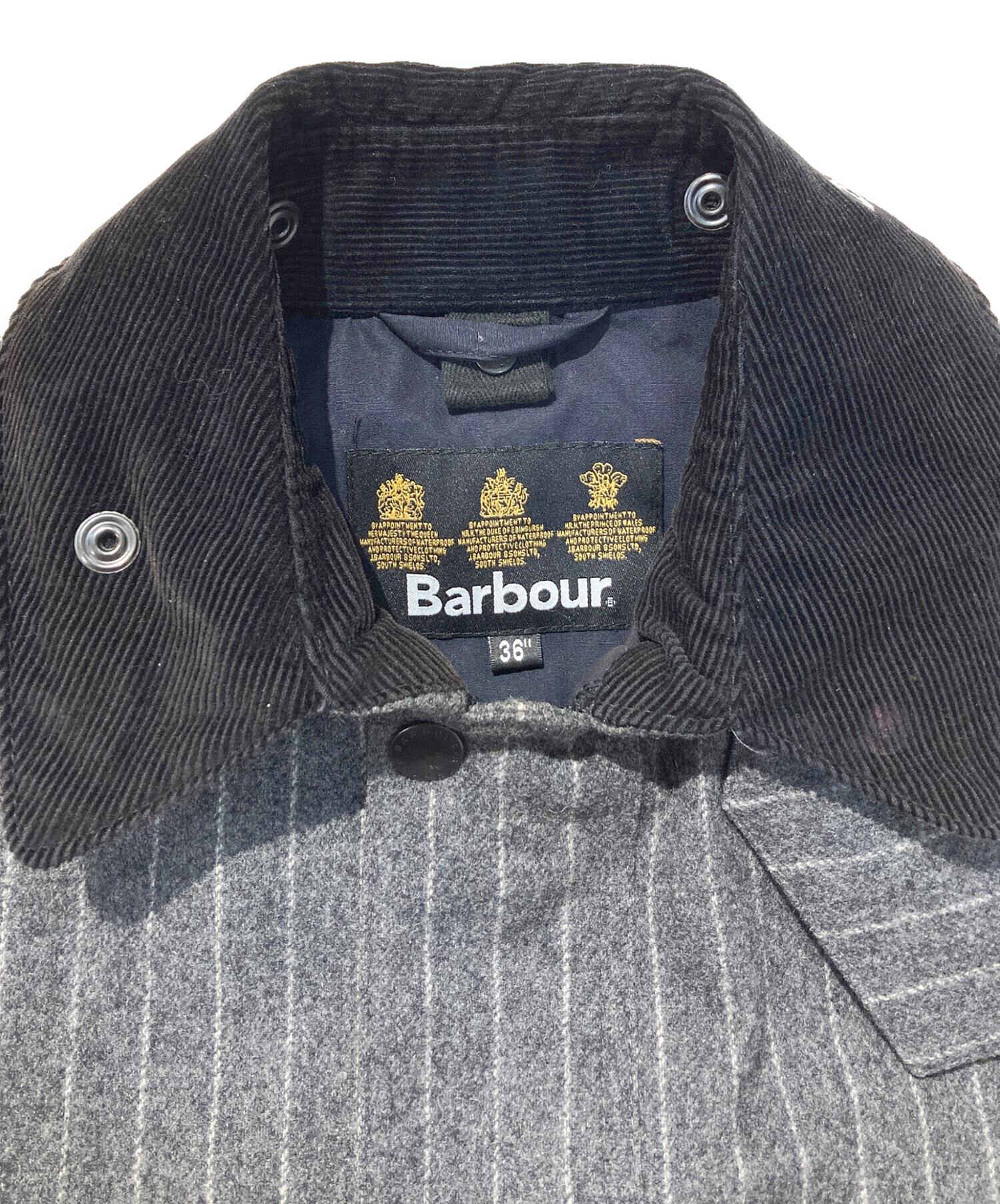 中古・古着通販】Barbour (バブアー) ストライプ ビデイルSLウールト