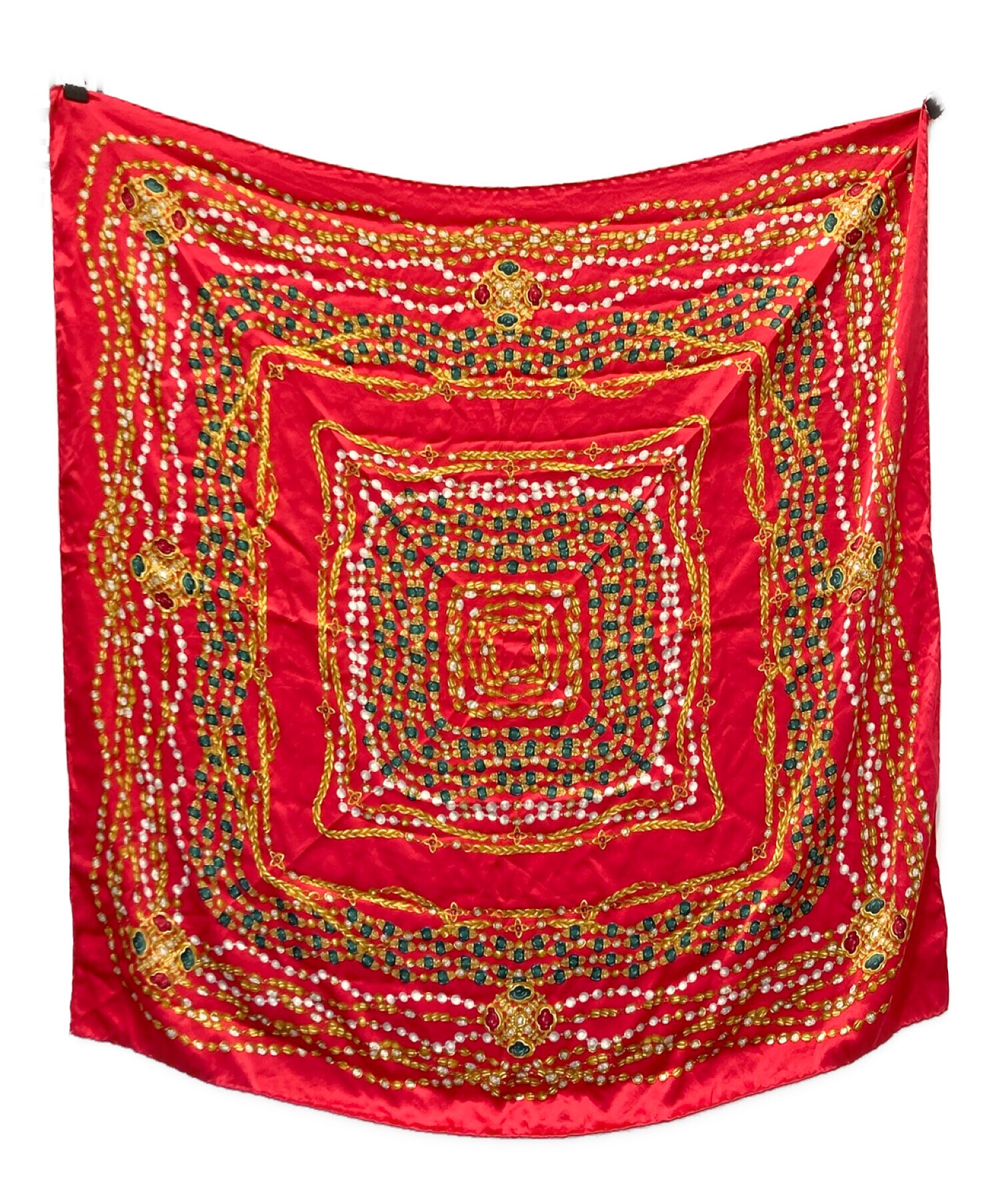 シャネル　ヴィンテージシルクスカーフ 楽天市場】シャネル CHANEL 大判 ヴィンテージチェーン柄