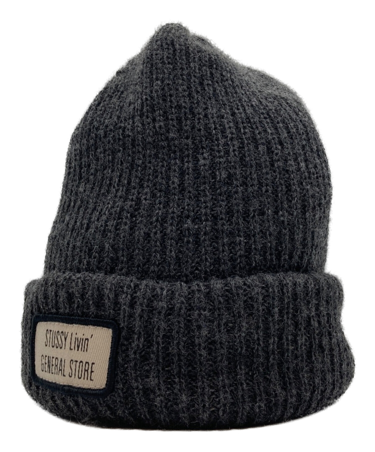 Stussy ニット帽 黒 ロゴ入り フリーサイズ stussy ニット帽 サイズフリー Stussy ニット帽 黒 ロゴ入り