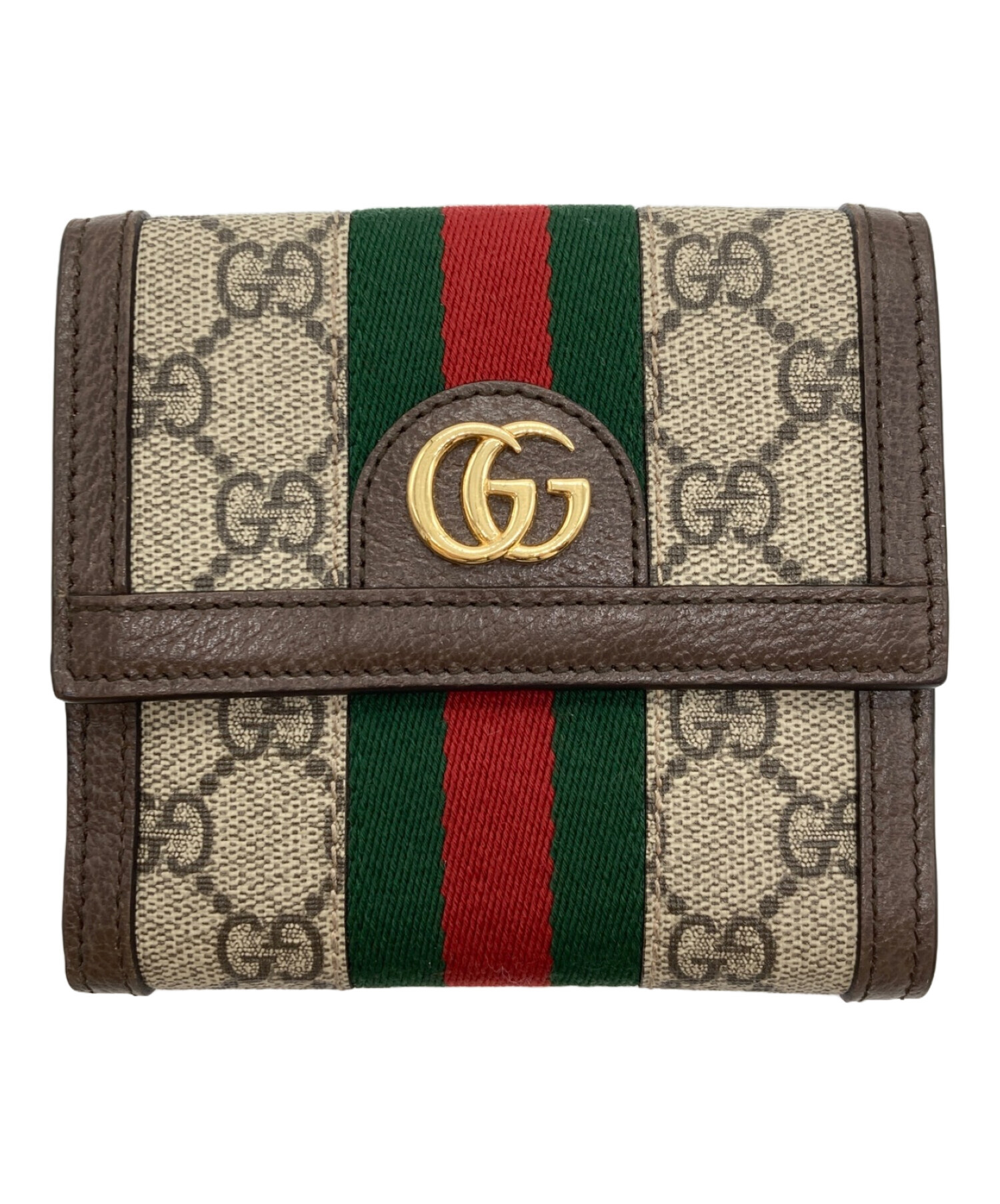 中古・古着通販】GUCCI (グッチ) GG フレンチフラップウォレット 