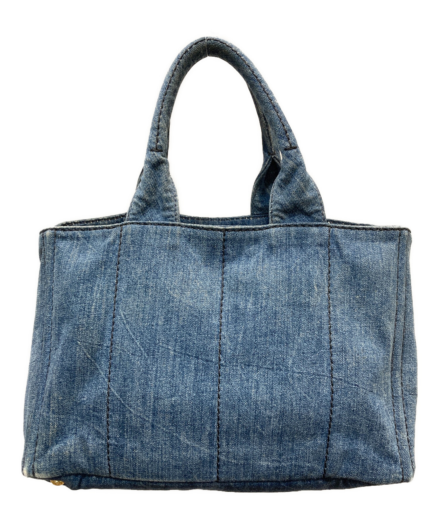 中古・古着通販】PRADA (プラダ) カナパ デニム ハンドバッグ 