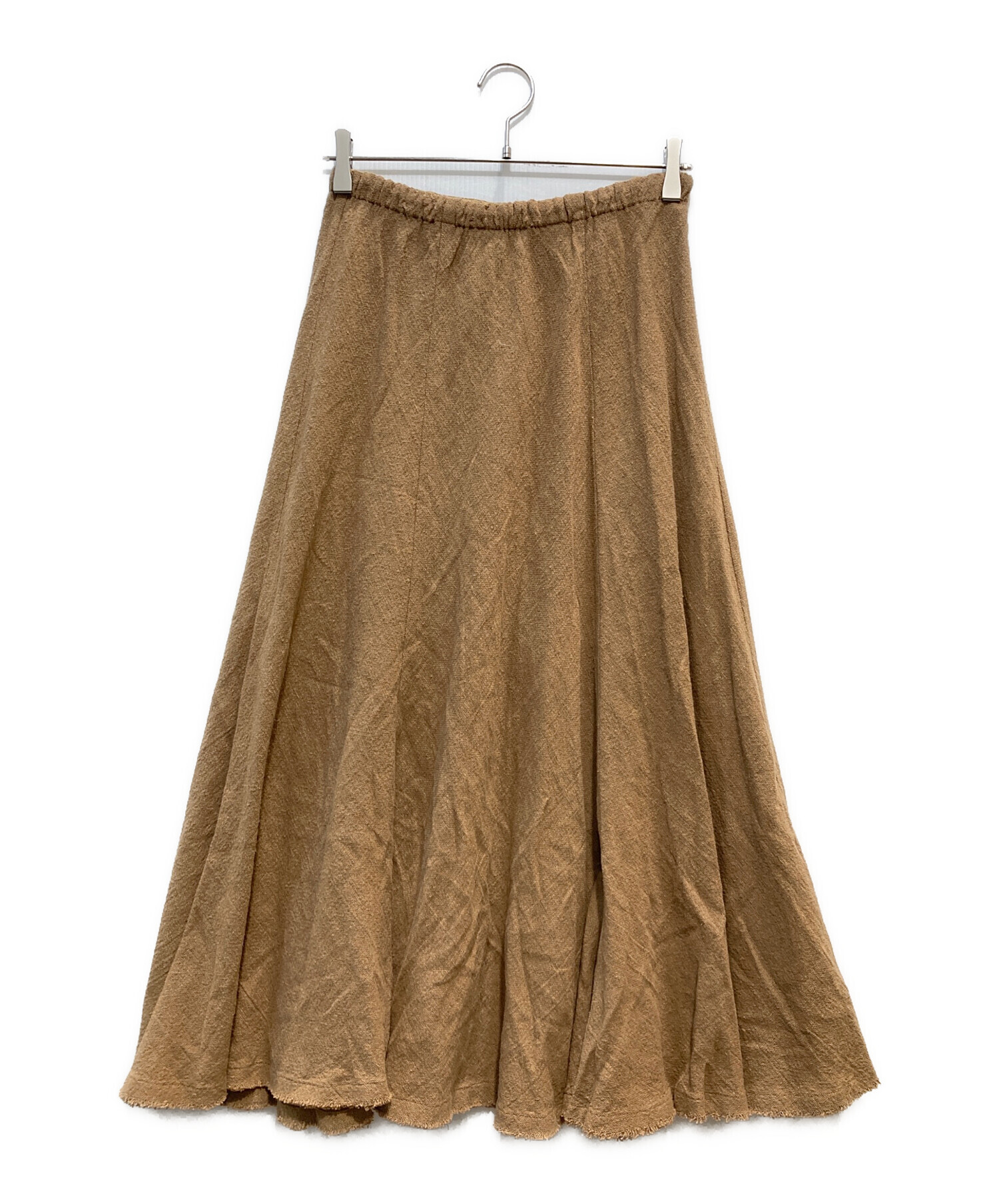 中古・古着通販】Plage (プラージュ) リネンブレンドスカート ブラウン  