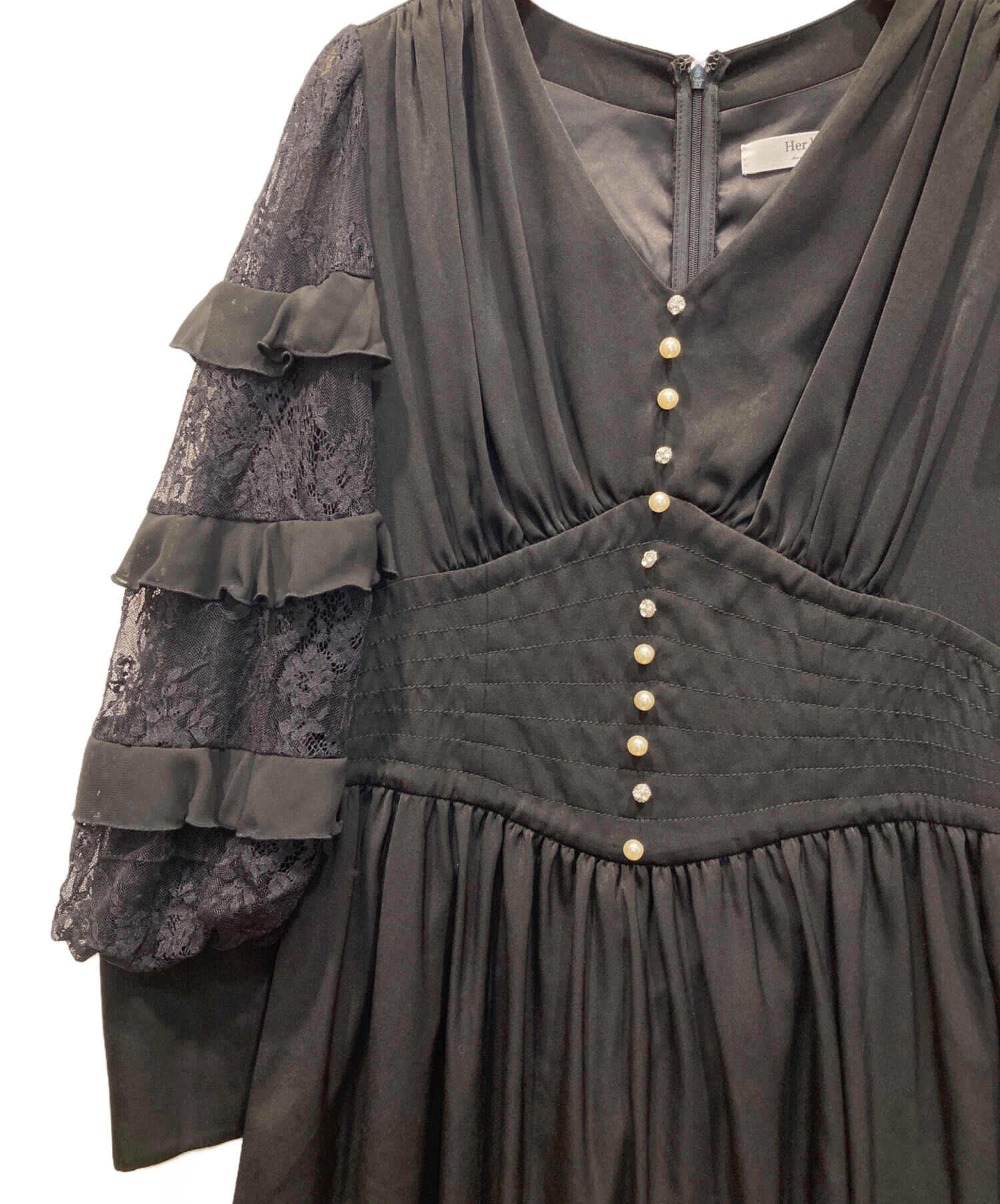 中古・古着通販】Her lip to (ハーリップトゥ) Embellished Satin Long