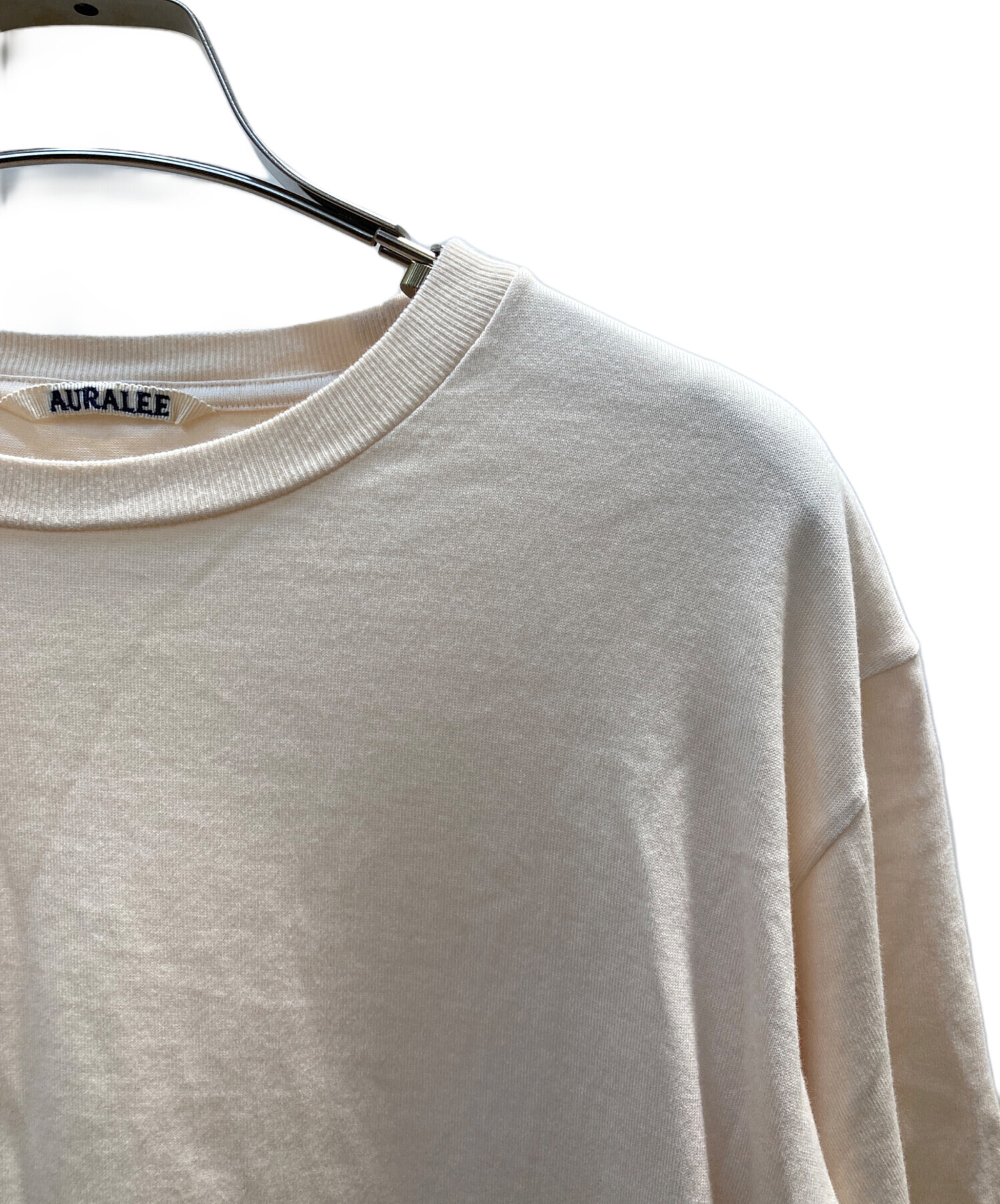 美品 AURALEE オーラリー SUPER FINE COTTON SALT SHRINK PIQUE BIG TEE Tシャツ A21ST02BY サイズ1 オレンジベージュ レディース 古着 中古 USED AURALEE（オーラリー） 美品 SUPER FINE COTTON SALT SHRINK PIQUE BIG