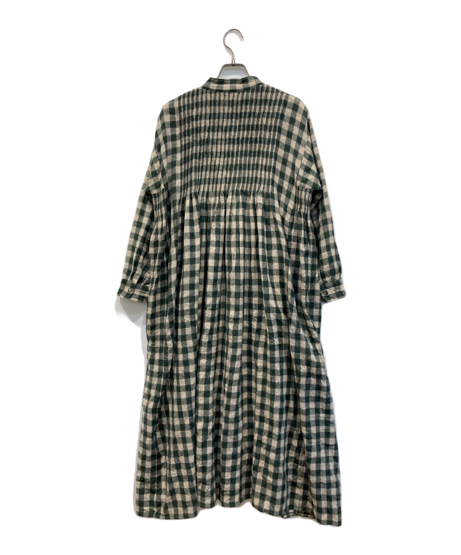 メゾンドソイル ピンタック ワンピース ブラック チェック 2サイズ