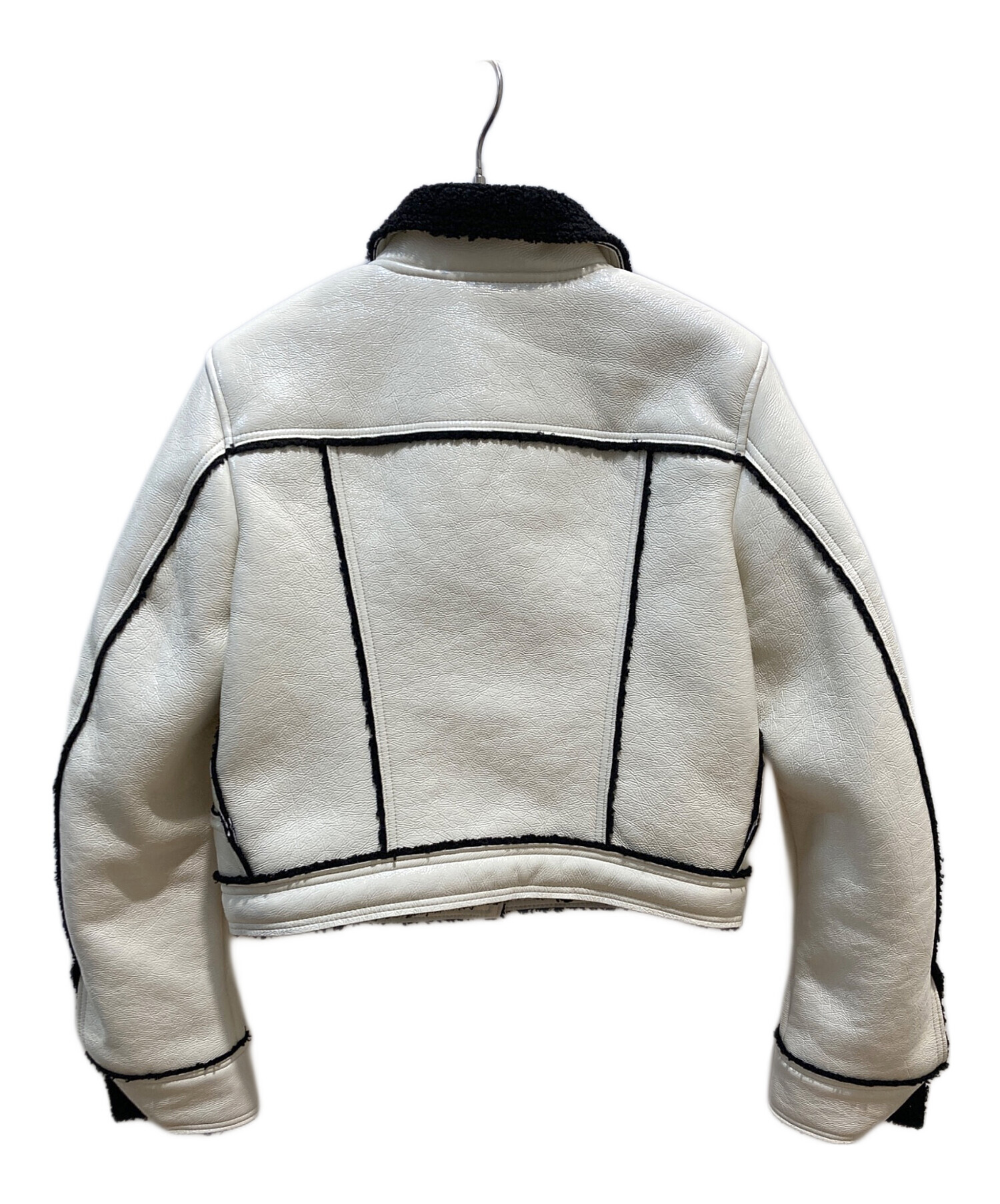 DIESEL ブラック クロップドジャケット 中古・古着通販】DIESEL (ディーゼル) クロップド ジャケット ホワイト