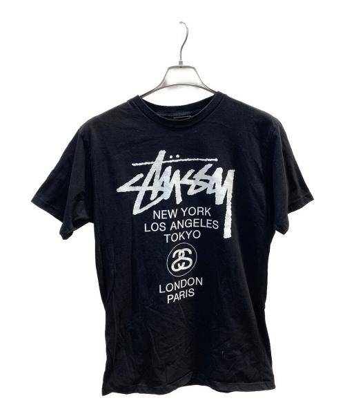 【Stussy】V ネック メッシュジャージ半袖 T シャツ ブラック M Stussy Vネック メッシュジャージ 半袖Tシャツ ブラック M 男女兼用