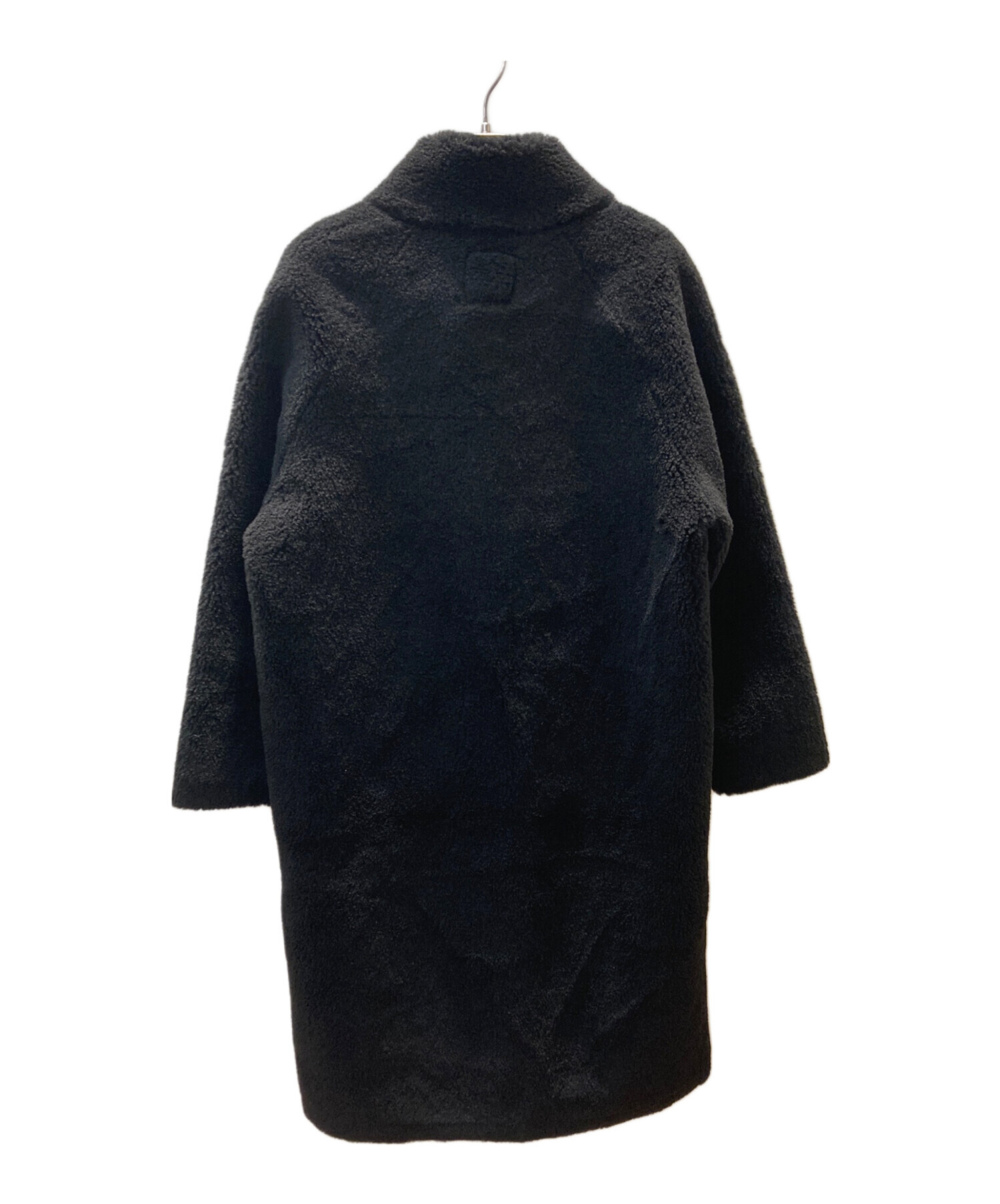 中古・古着通販】ZARA (ザラ) ロングフェイクボア コート ブラック 