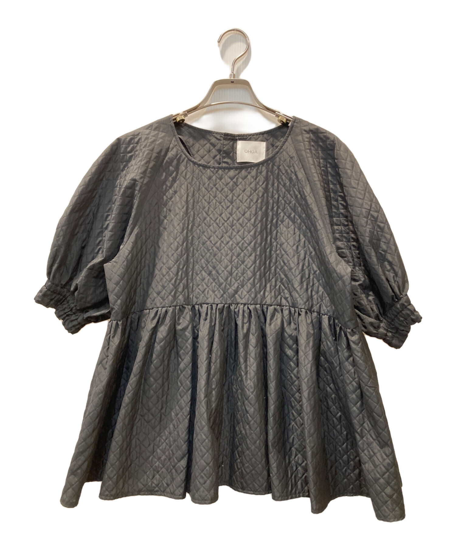 中古・古着通販】OHGA (オオガ) QUILTING BLOUSE ブラック サイズ:M 