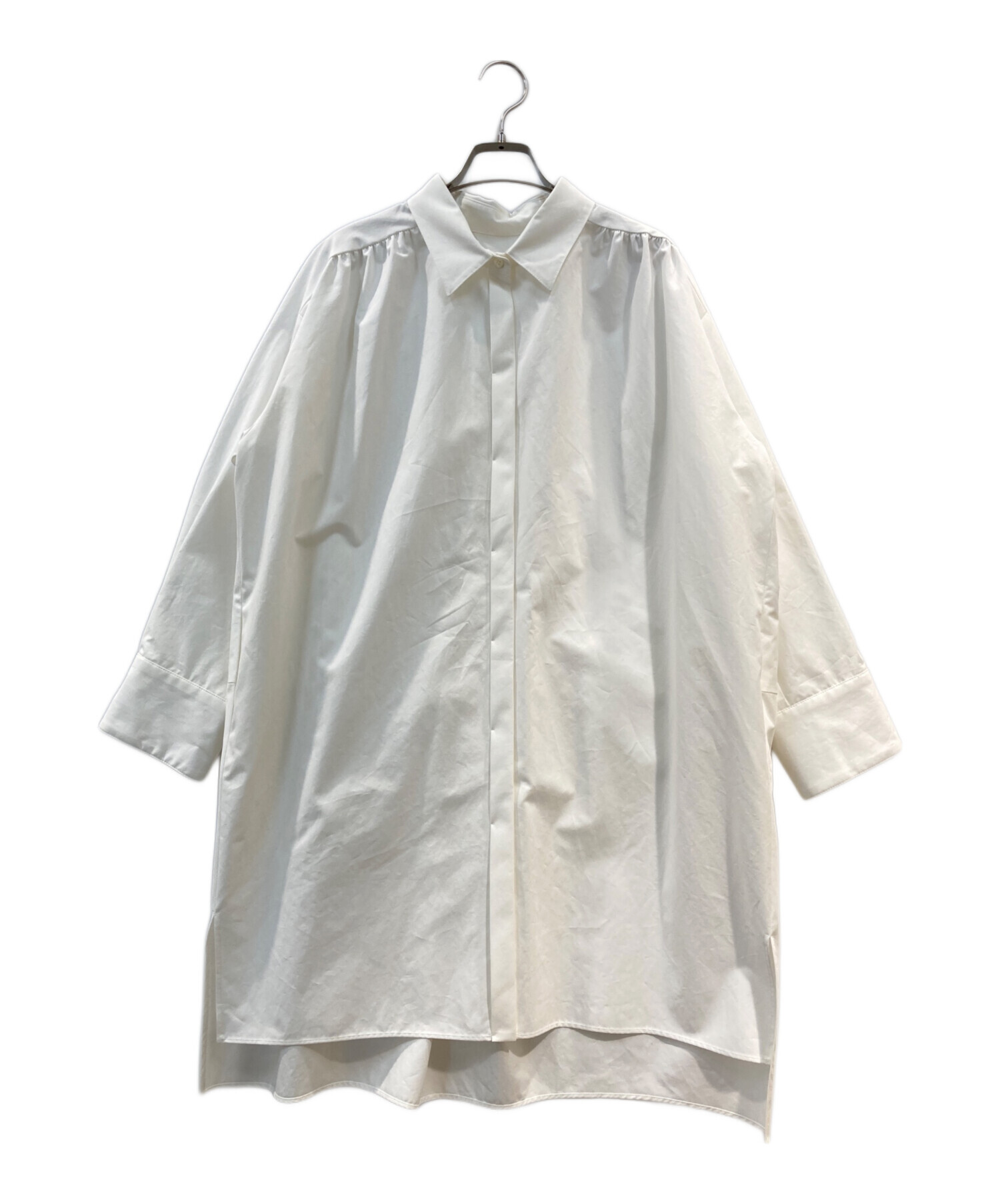 中古・古着通販】cygne (シーニュ) シャツワンピース ホワイト サイズ