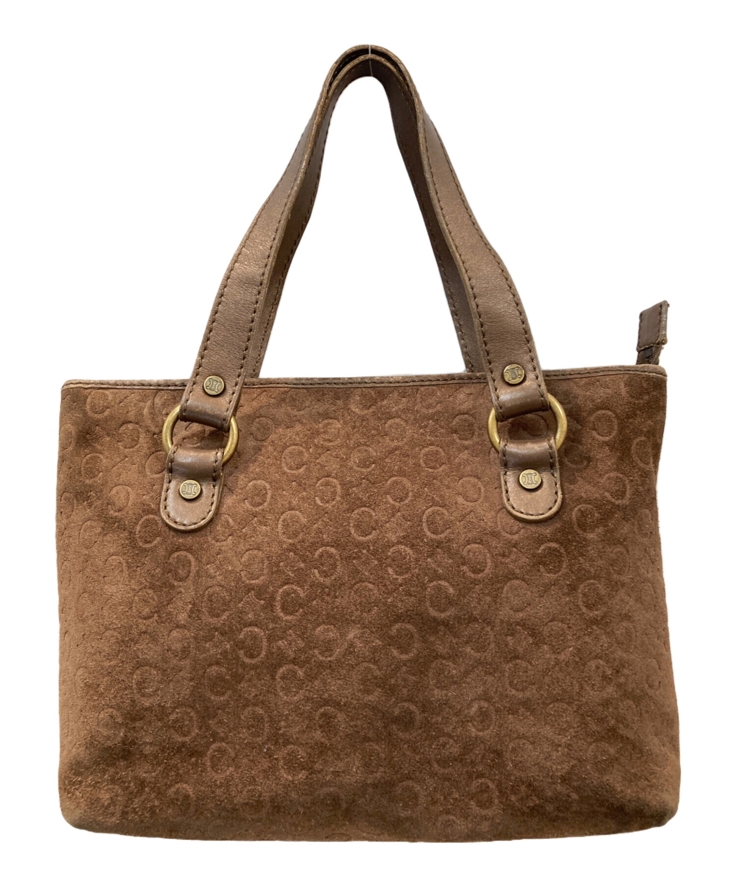 中古・古着通販】CELINE (セリーヌ) マカダム スウェードハンドバッグ