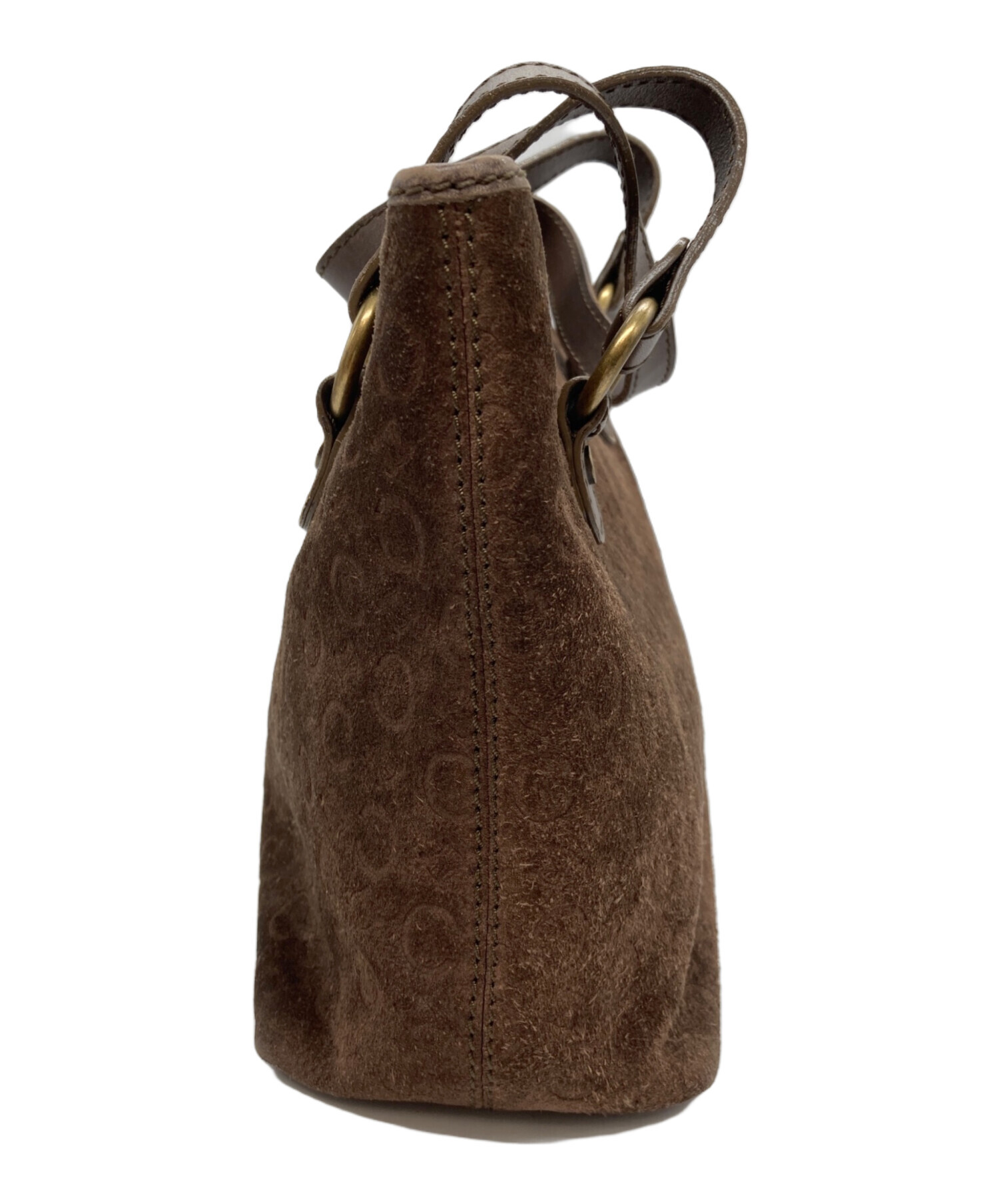 中古・古着通販】CELINE (セリーヌ) マカダム スウェードハンドバッグ