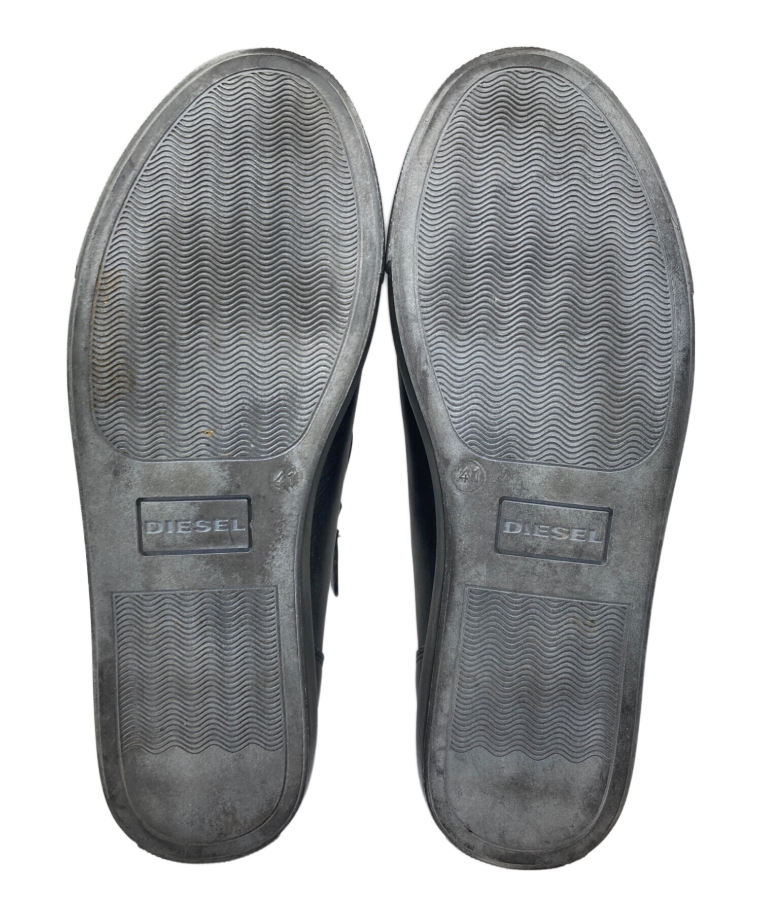 中古・古着通販】DIESEL (ディーゼル) ジップレザースリッポン 中古・古着通販】DIESEL (ディーゼル) ジップレザースリッポン