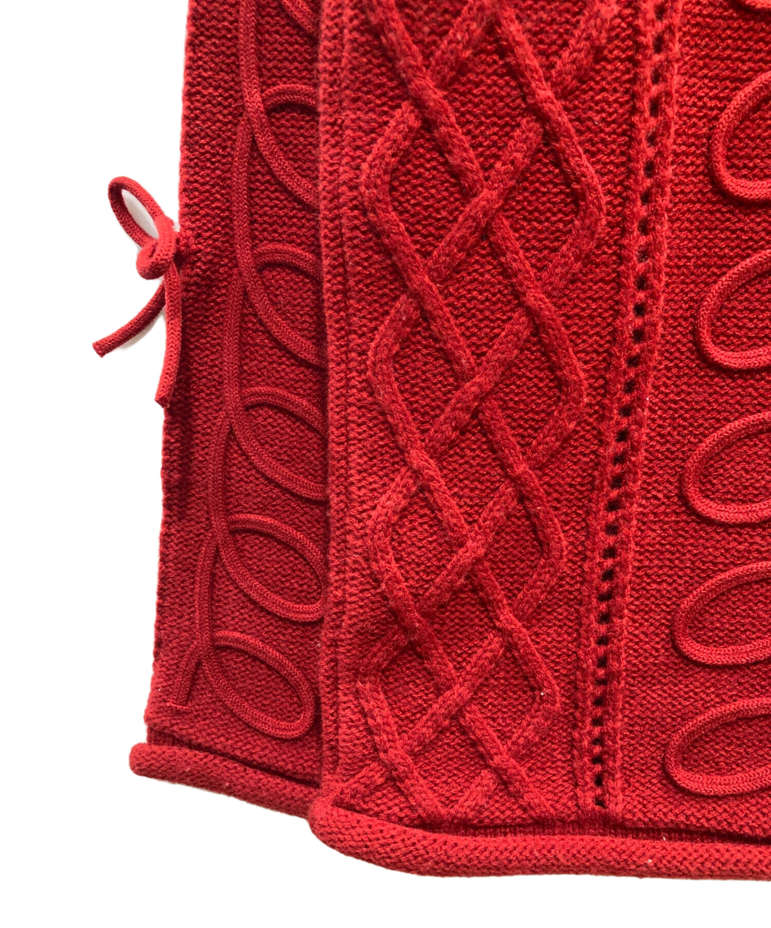 中古・古着通販】POPPY (ポピー) Kurukuru ribbon loose knit くるくる