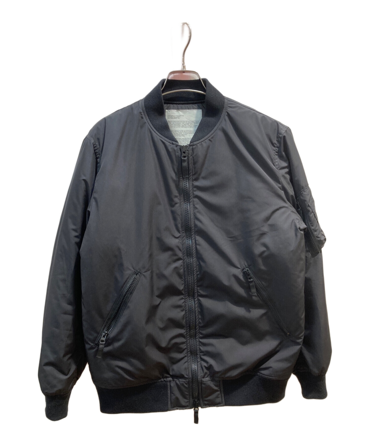 rottweiler ブラック MA-1 フライトジャケット 中古・古着通販】ROTT WEILER (ロットワイラー) MA-1ジャケット