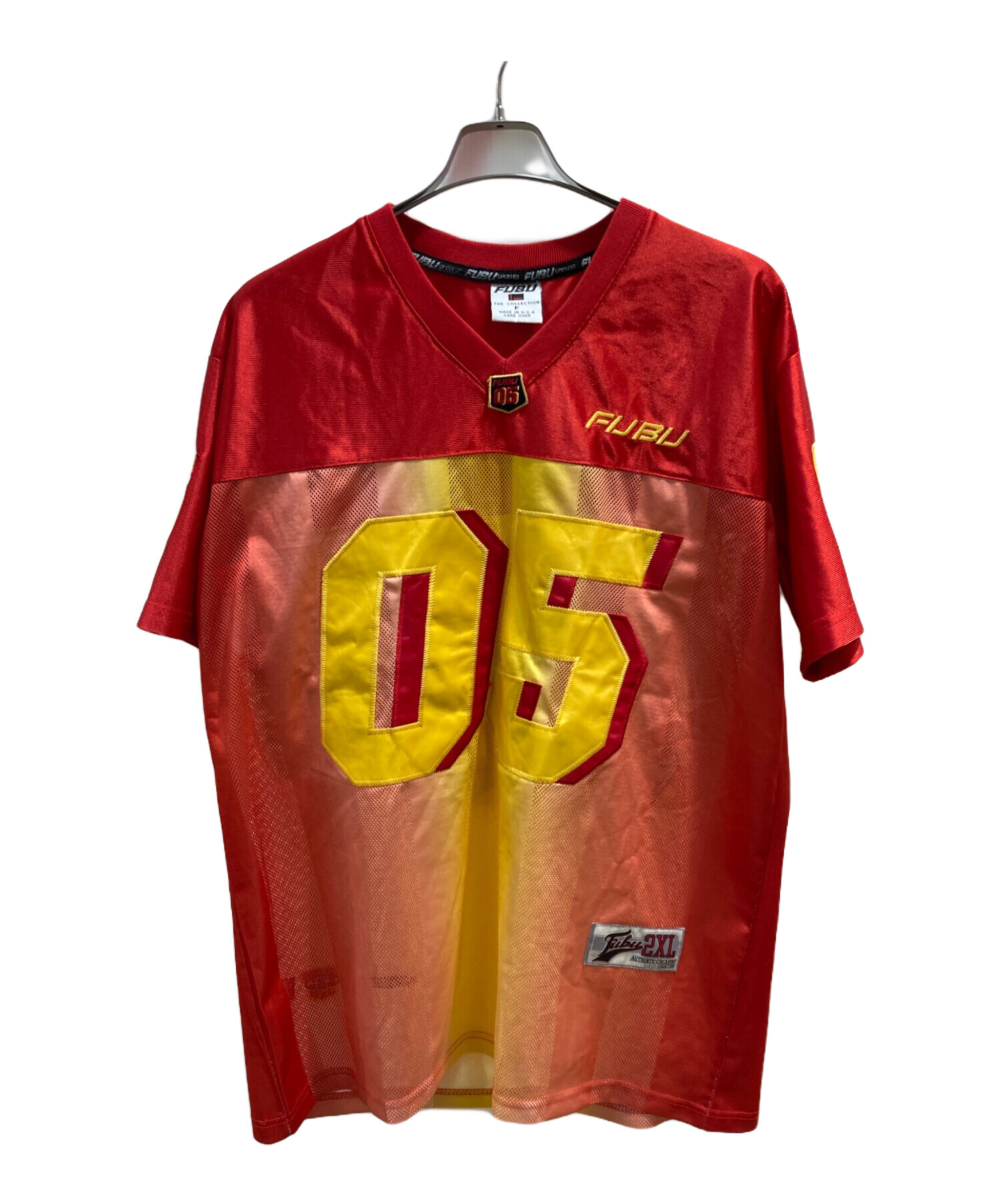 FUBU ゲームシャツ　b-boy 2XL 激レア 中古・古着通販】FUBU (フブ) ゲームシャツ レッド サイズ:F｜ブランド