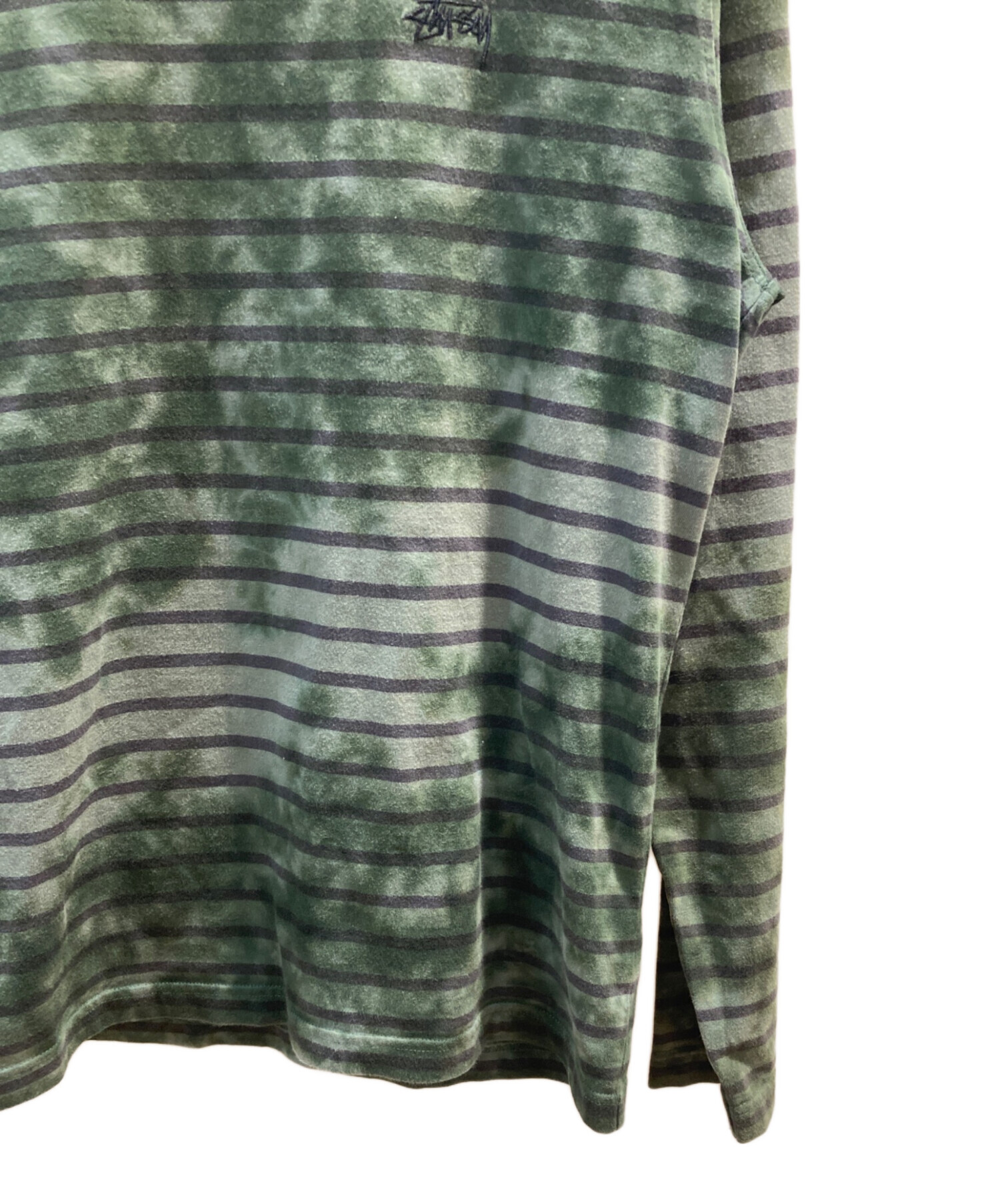 中古・古着通販】stussy (ステューシー) 長袖カットソー グリーン 