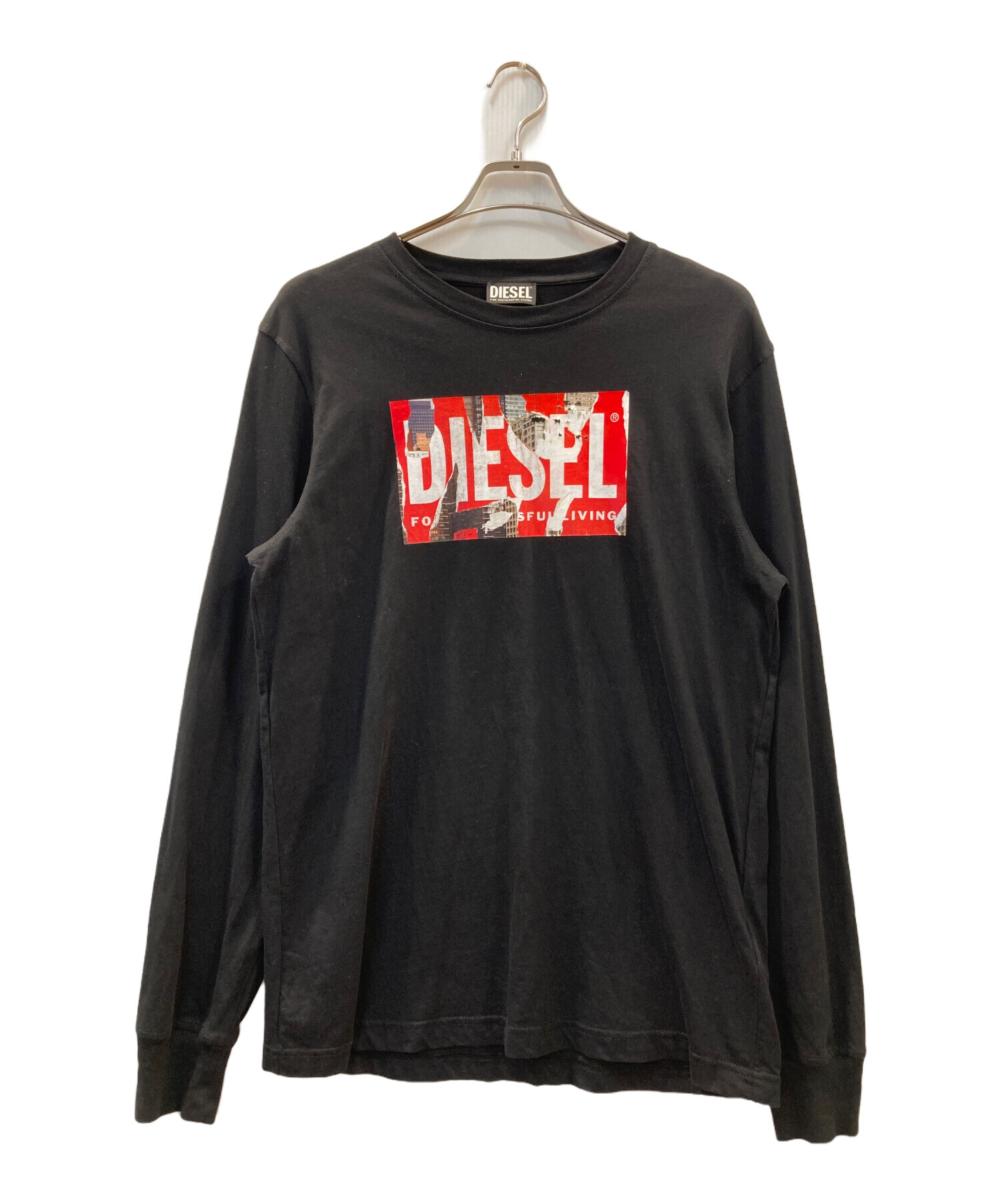 中古・古着通販】DIESEL (ディーゼル) 長袖Tシャツ ブラック サイズ:L 