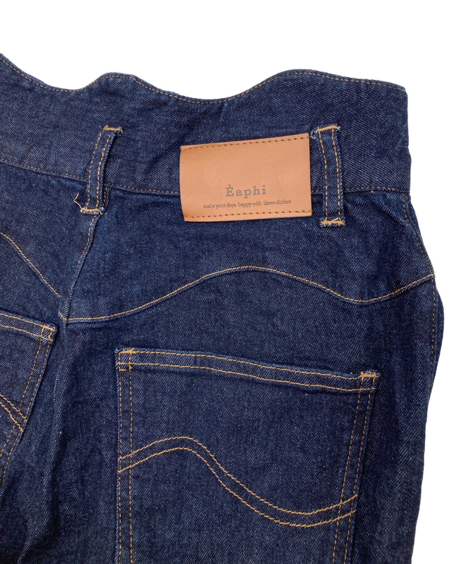中古・古着通販】Eaphi (エフィ) WAVE DESIGN HIGH WAIST DENIM