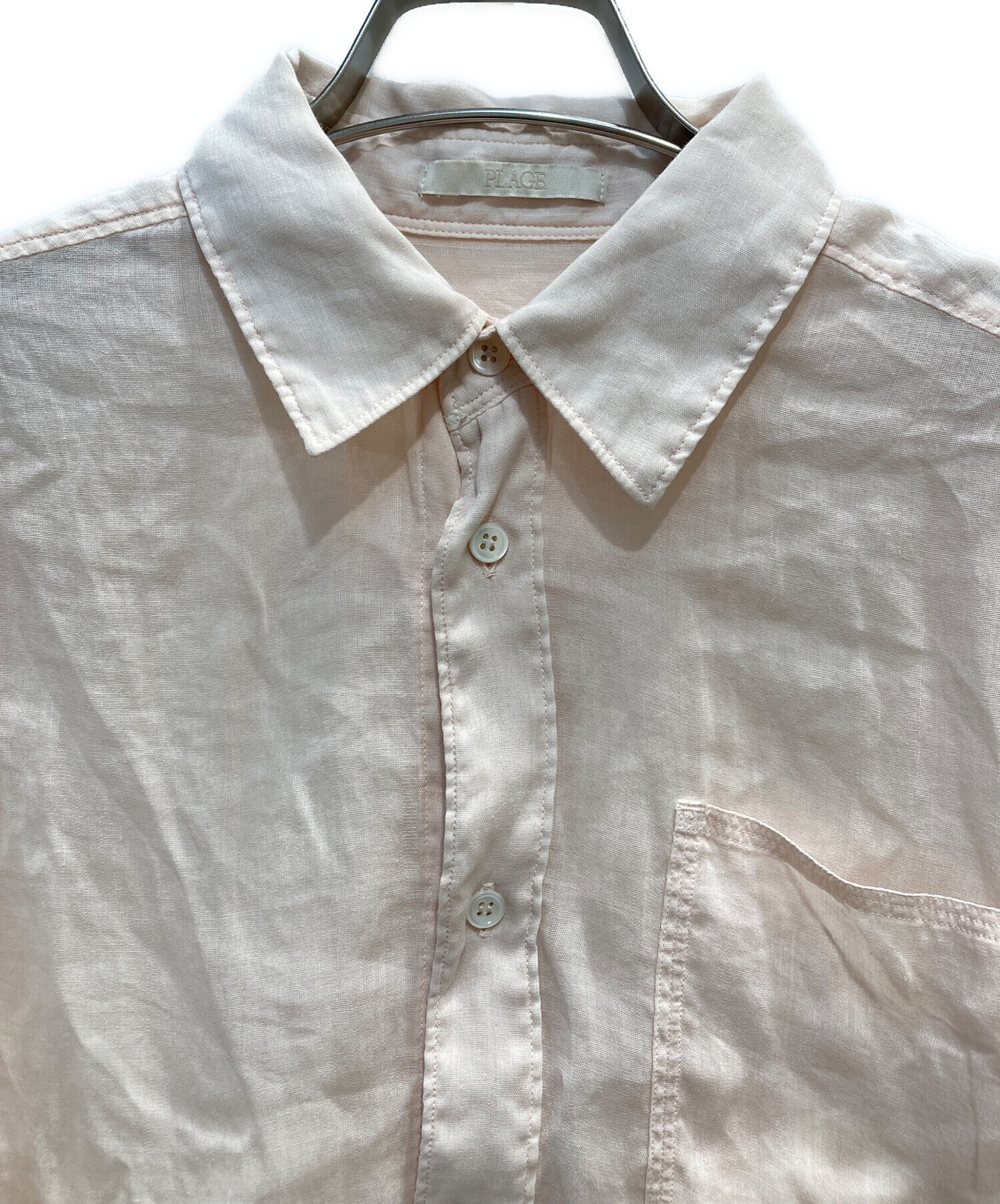 25SS Plage プラージュ RAMIE LYOCELL CROPPED シャツ ホワイト レディース 古着 中古 USED Plage - 25SS Plage プラージュ RAMIE LYOCELL CROPPED シャツ
