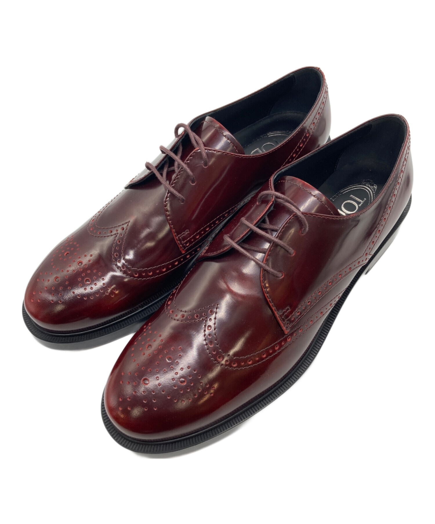 中古・古着通販】TOD'S (トッズ) ウィングチップシューズ ボルドー