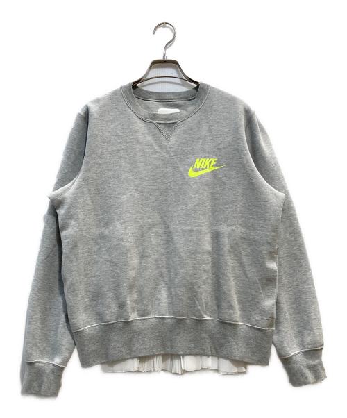 NIKE Sacai コラボ トレーナー スウェット グレー Ｓ 中古・古着通販】NIKE (ナイキ) sacai (サカイ) スウェット グレー