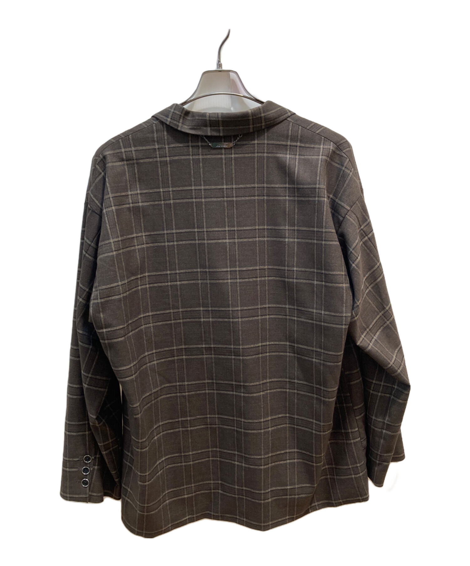 中古・古着通販】ADRER (アドラー) チェックジャケット ブラウン 