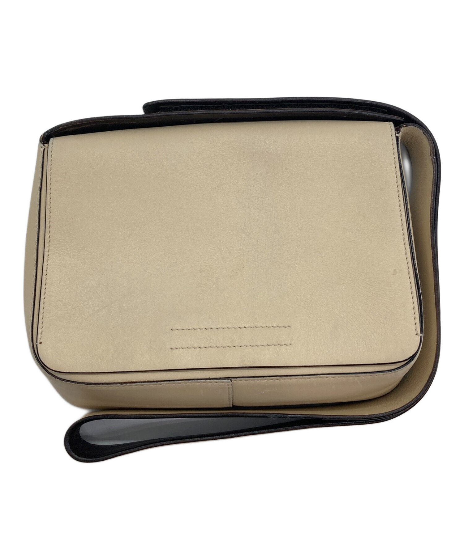 中古・古着通販】PRADA (プラダ) レザーショルダーバッグ ベージュ 