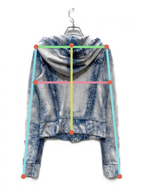 中古・古着通販】DIESEL (ディーゼル) F-BRIT Velour デニム転写ジップ