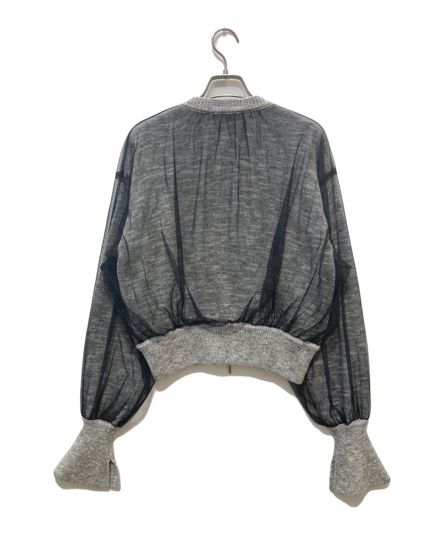 ADAM ET ROPE アダムエロペ 24AW ホックジャケットカーディガン GAK74520 Free チャコールグレー ニット トップス【中古】【ADAM ET ROPE】 Adam et Rope' - ADAM ET ROPE アダムエロペ 24AW ホックジャケット