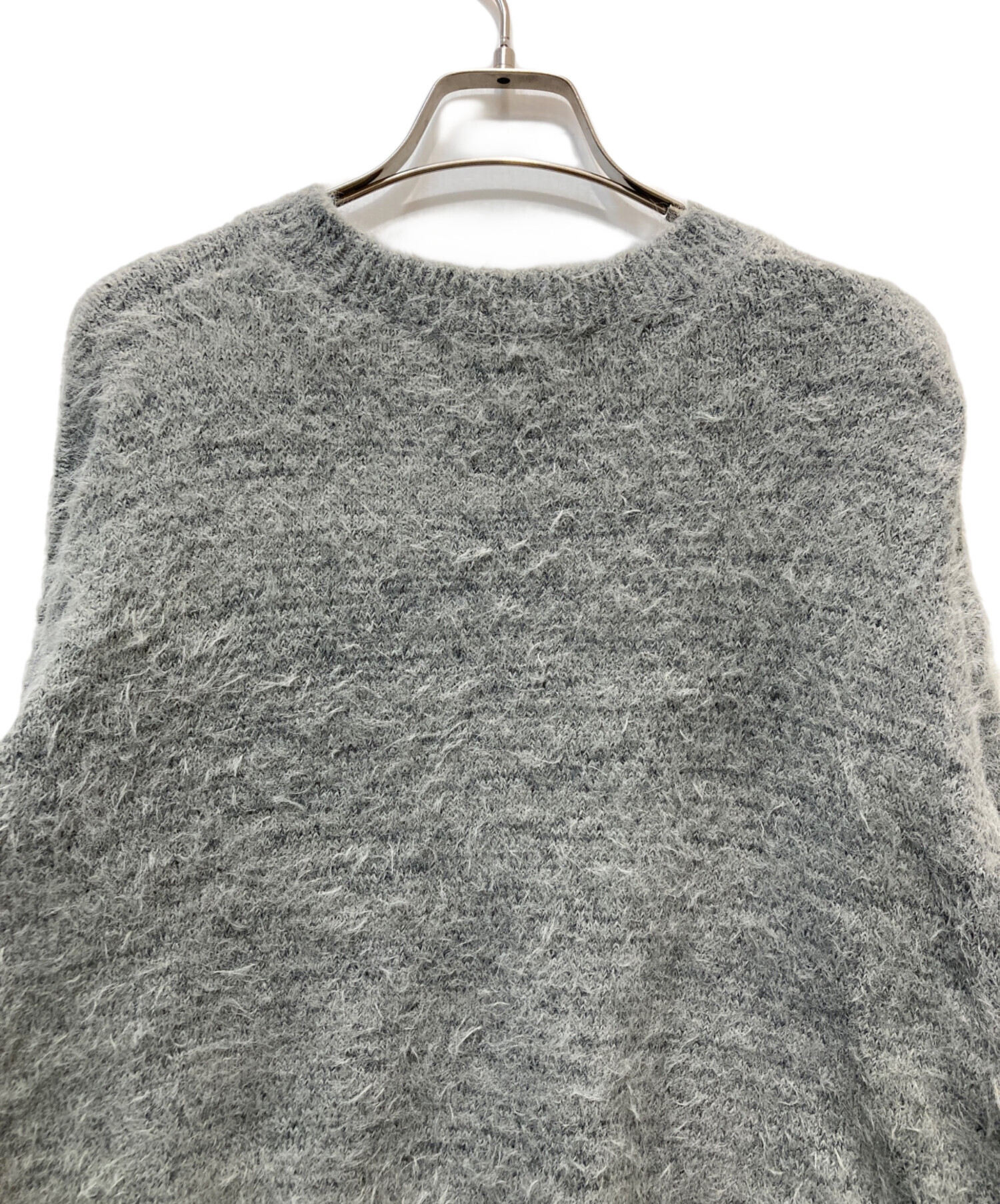 ケーブルシャギーミックスニット　メゾンスペシャル　グレー　サイズ0 ケーブルシャギーミックスニット メゾンスペシャル グレー