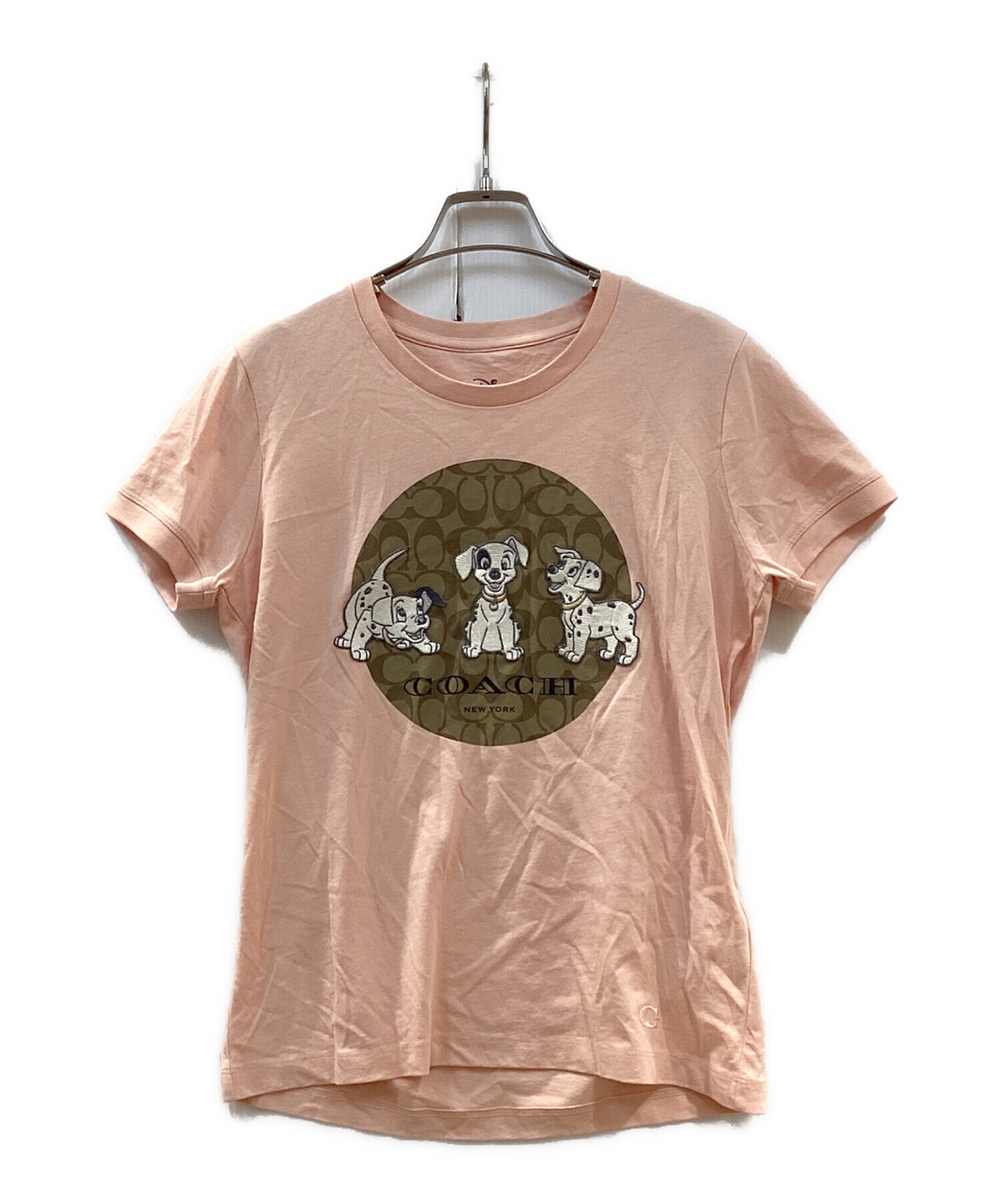 中古・古着通販】COACH (コーチ) Disney (ディズニー) Tシャツ ピンク