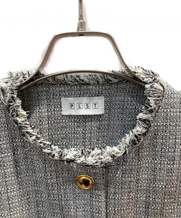 中古・古着通販】PLST (プラステ) ツイードメタルボタンジャケット