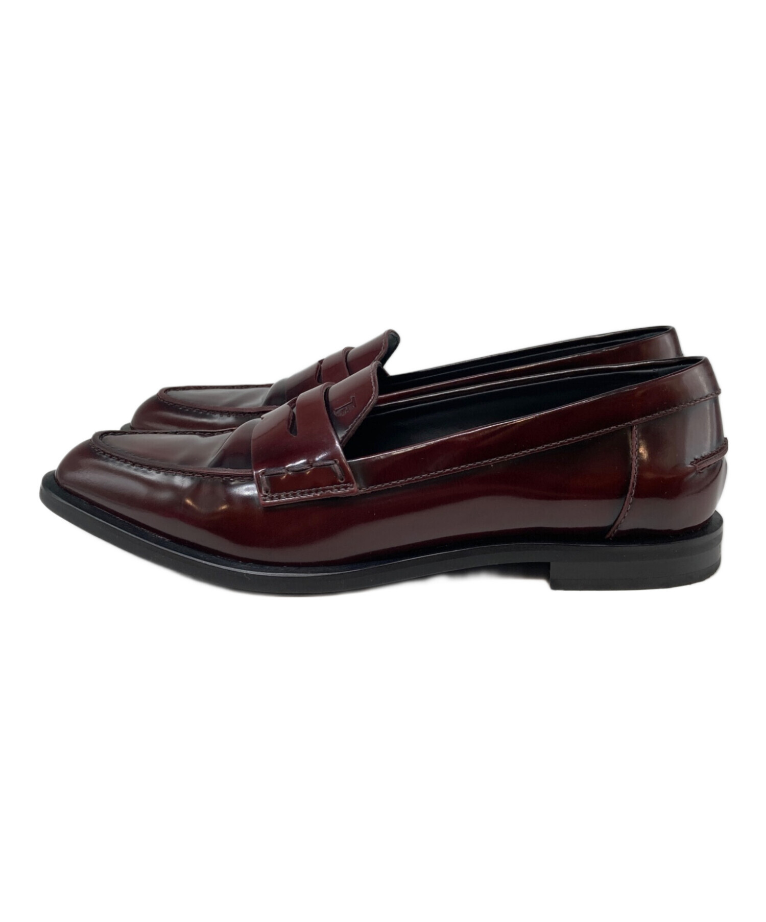 TOD’S トッズ  ローファー バーガンディ 赤茶　size38 1/2 中古・古着通販】TOD'S (トッズ) コインローファー バーガンディー