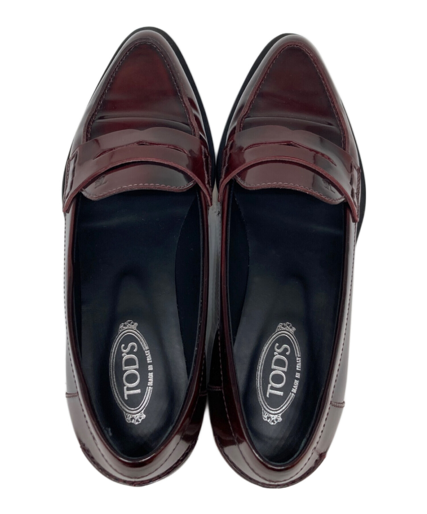 中古・古着通販】TOD'S (トッズ) コインローファー バーガンディー