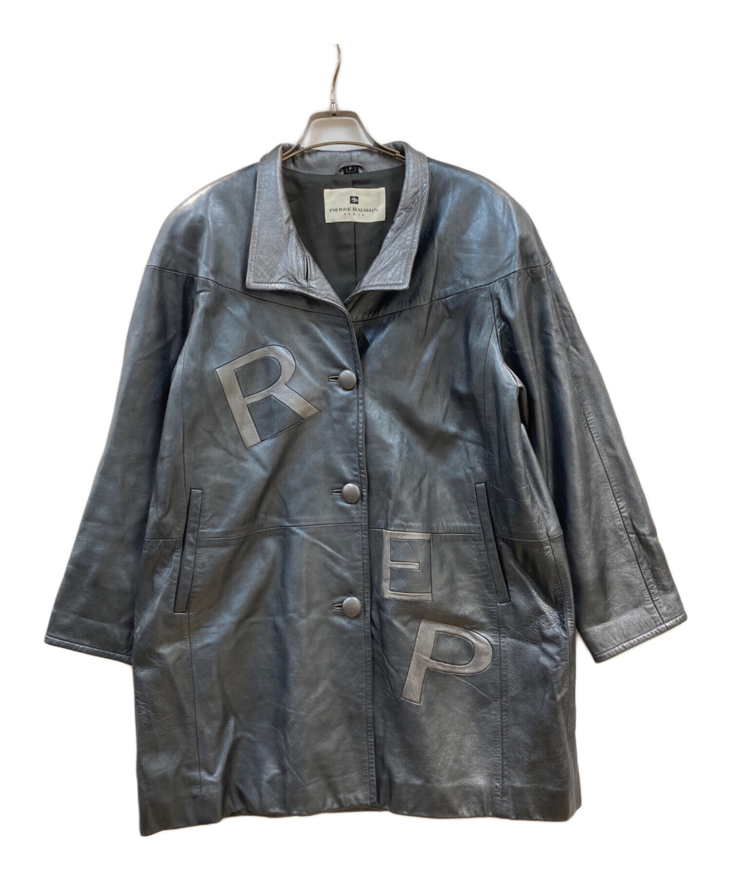 中古・古着通販】PIERRE BALMAIN (ピエール バルマン) コート シルバー