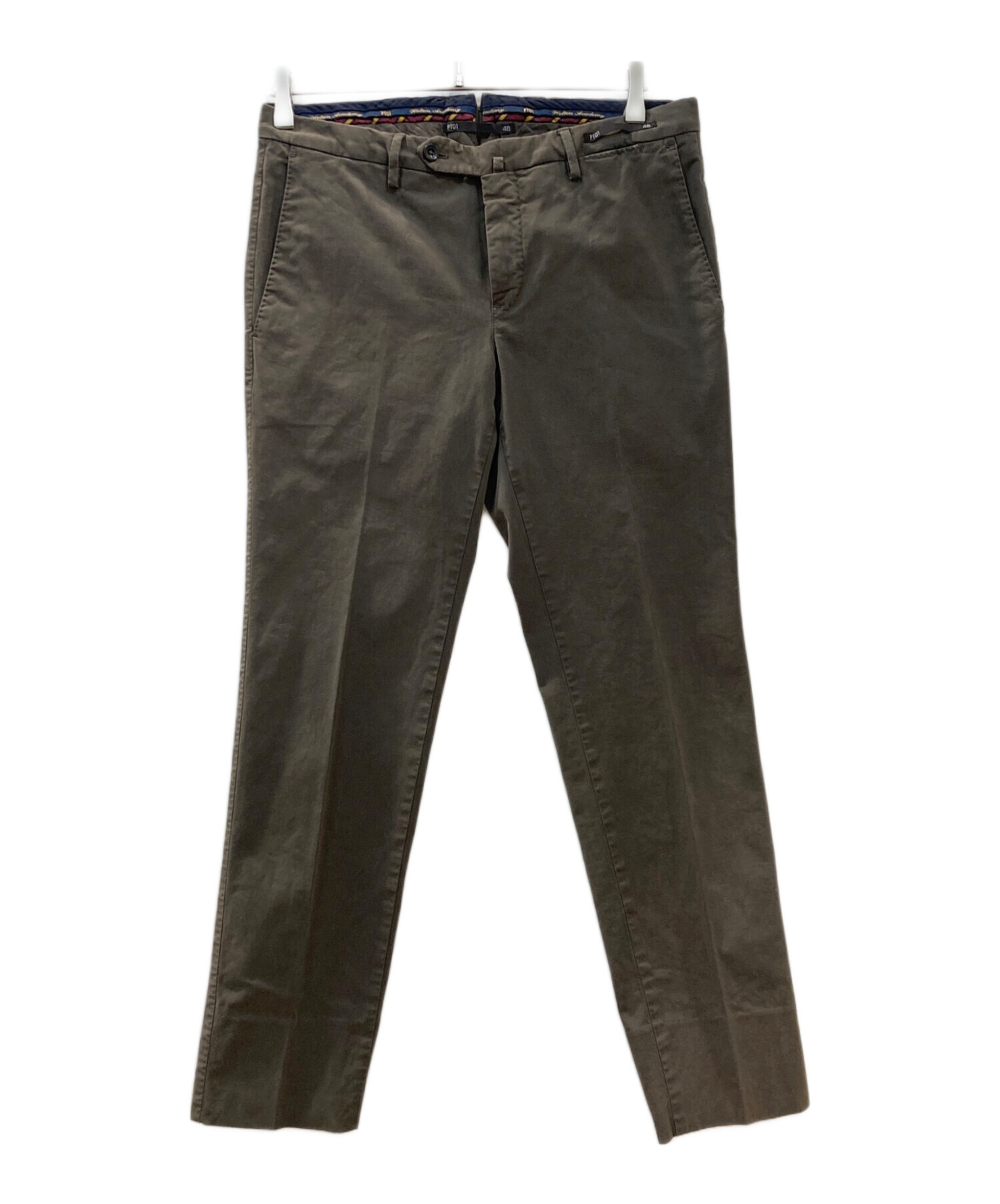 定価5万 新品 未使用タグ有 PT01 ピーティーゼロウーノ ウールパンツ 50 中古・古着通販】PT01 (ピーティーゼロウーノ) パンツ ブラウン サイズ