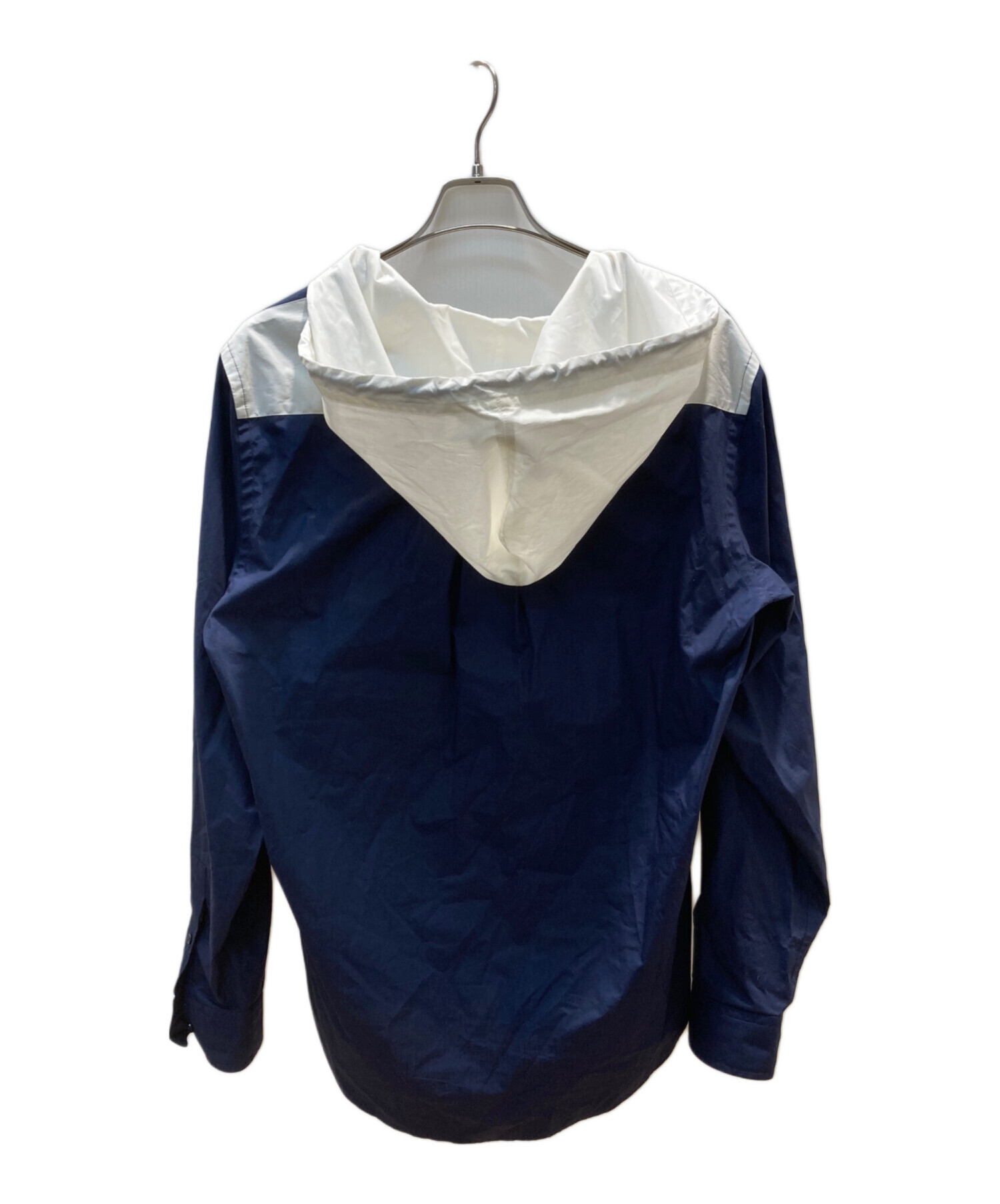 中古・古着通販】MARNI (マルニ) シャツフーディー ネイビー サイズ:46 