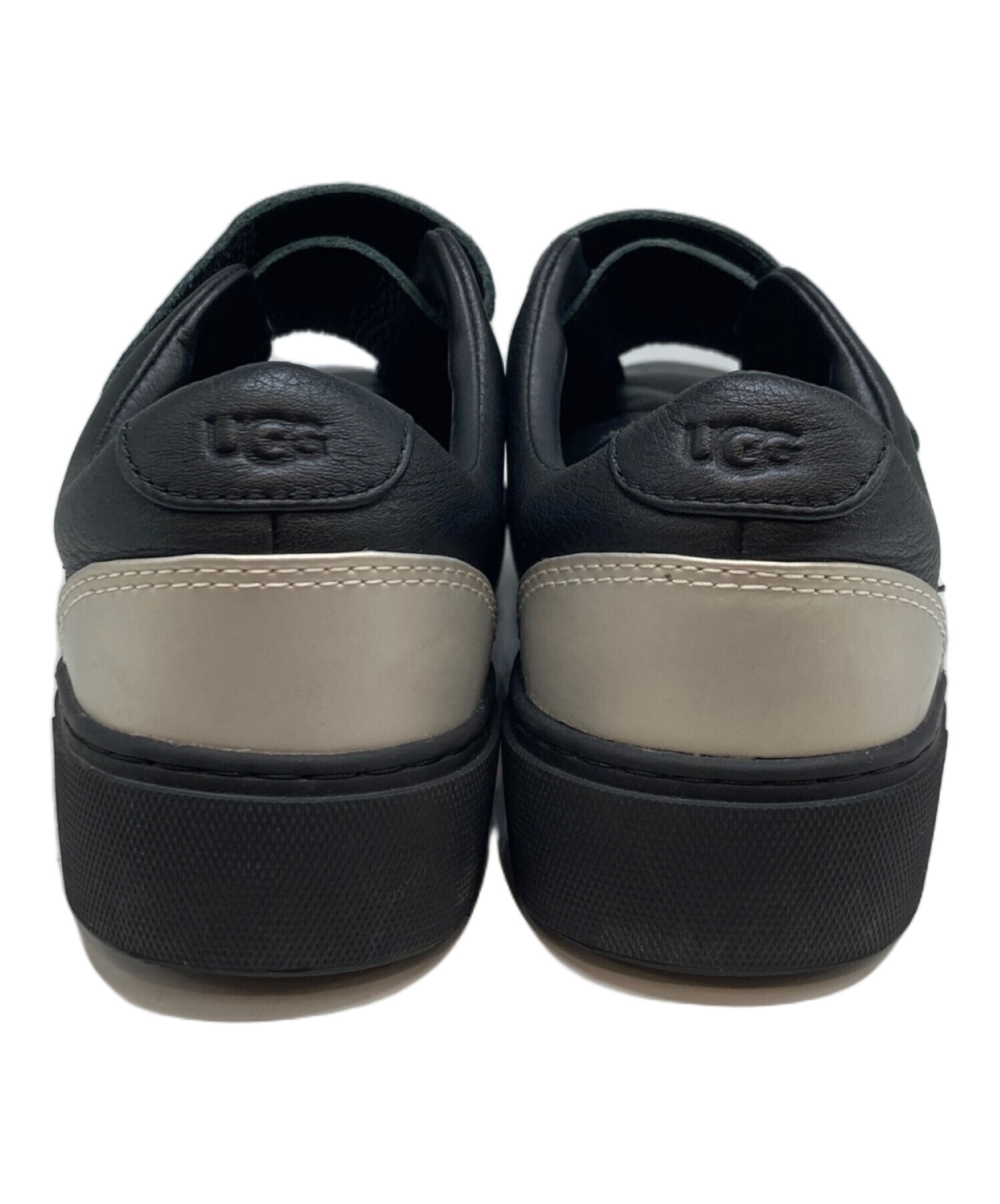 中古・古着通販】UGG (アグ) ベルクロレザースニーカー ブラック
