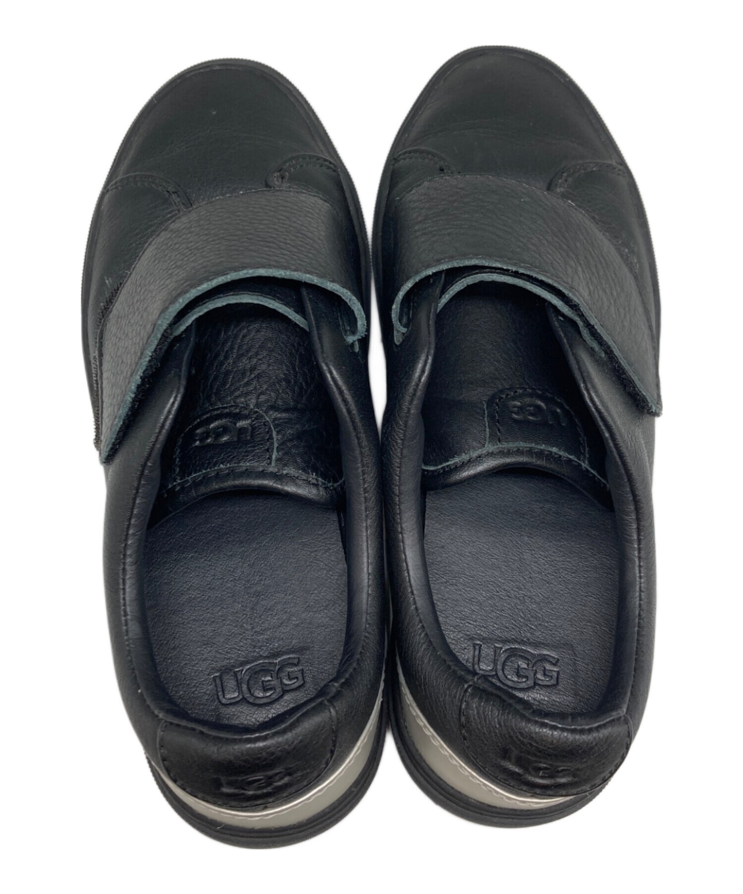 中古・古着通販】UGG (アグ) ベルクロレザースニーカー ブラック