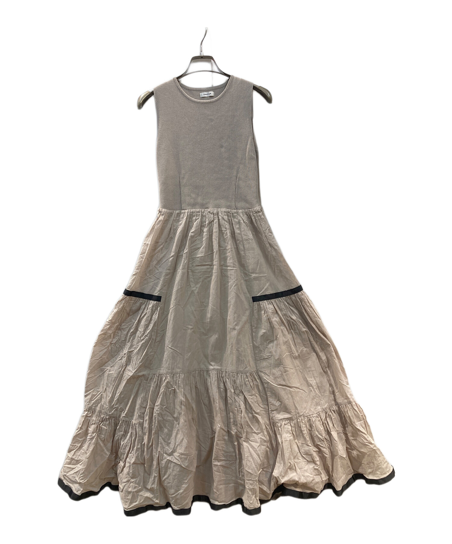 中古・古着通販】FRAY ID (フレイ アイディー) ニットコンビティアード