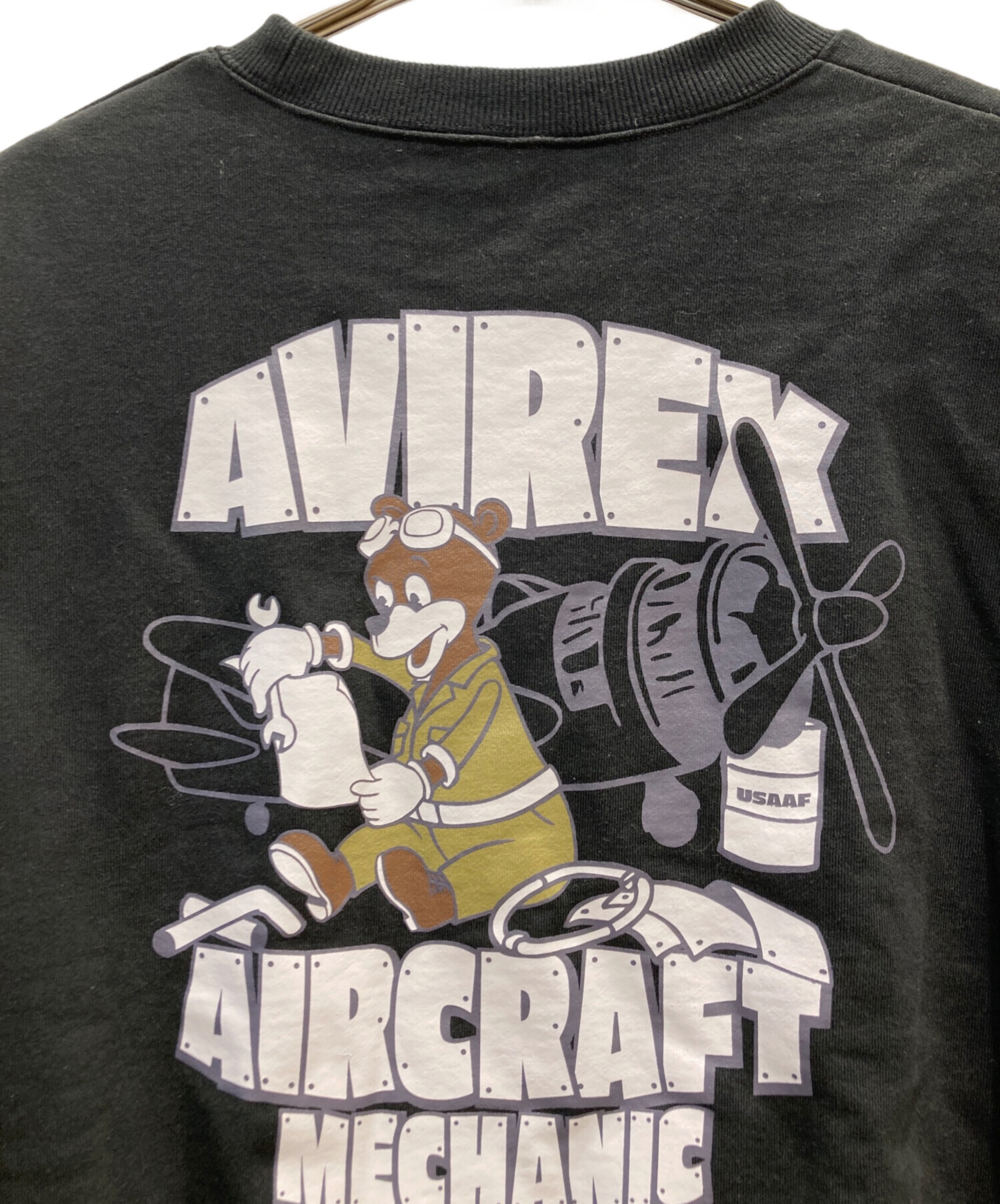 中古・古着通販】AVIREX (アヴィレックス) スウェット ブラック サイズ 